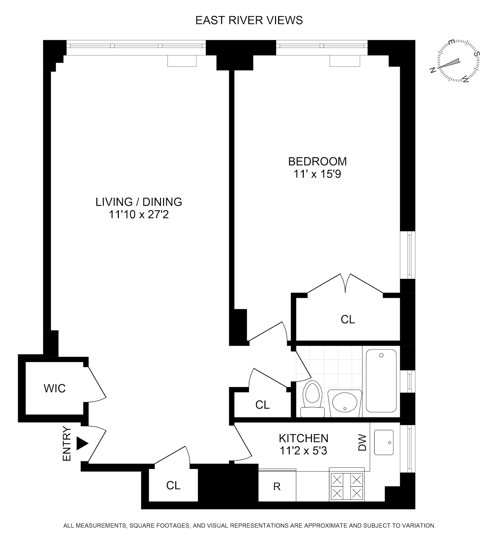 Floorplan for 166 East 35th Street, 10G