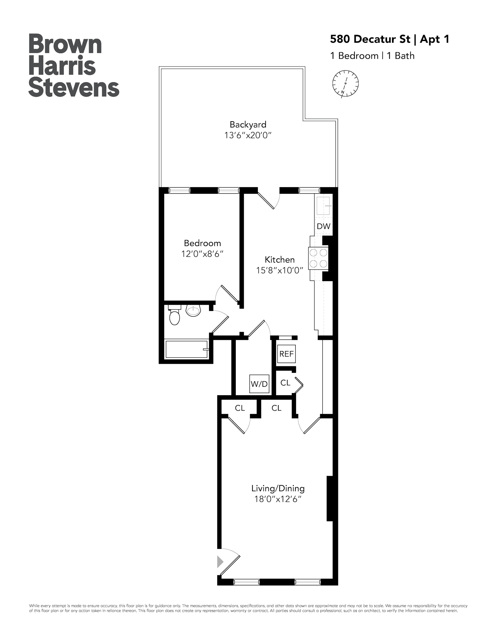 Floorplan for 580 Decatur Street, 1