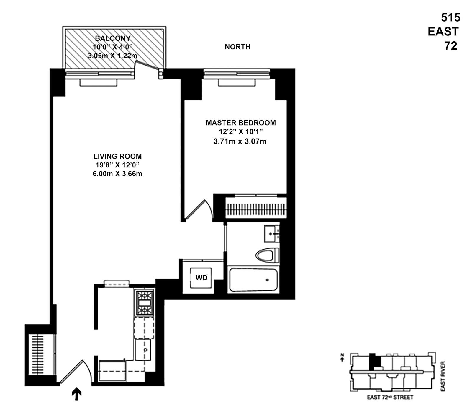 Floorplan for 515 East 72nd Street, 10M