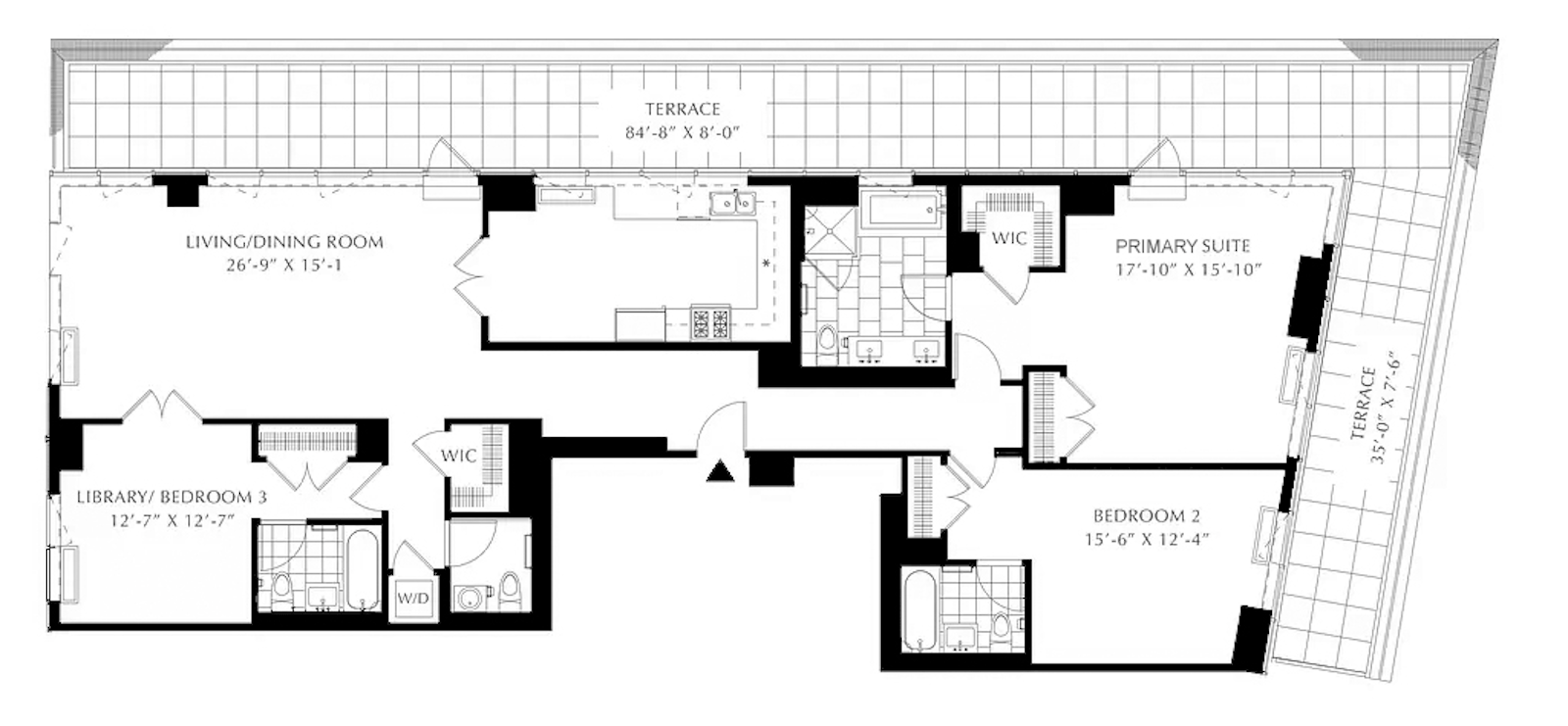 Floorplan for 640 West 237th Street, 15C