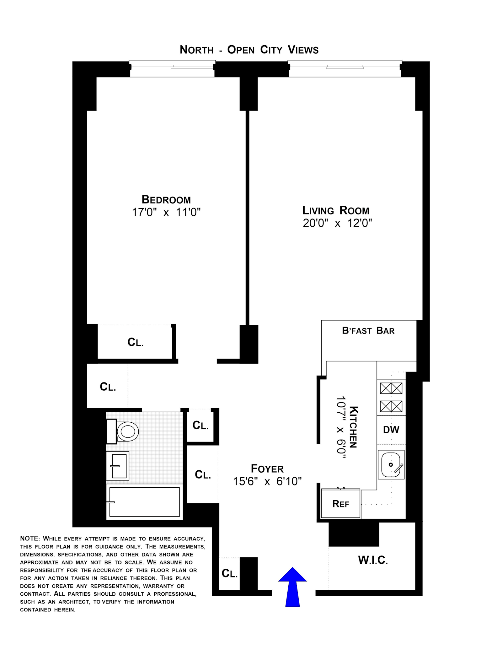 Floorplan for 345 East 93rd Street, 25H