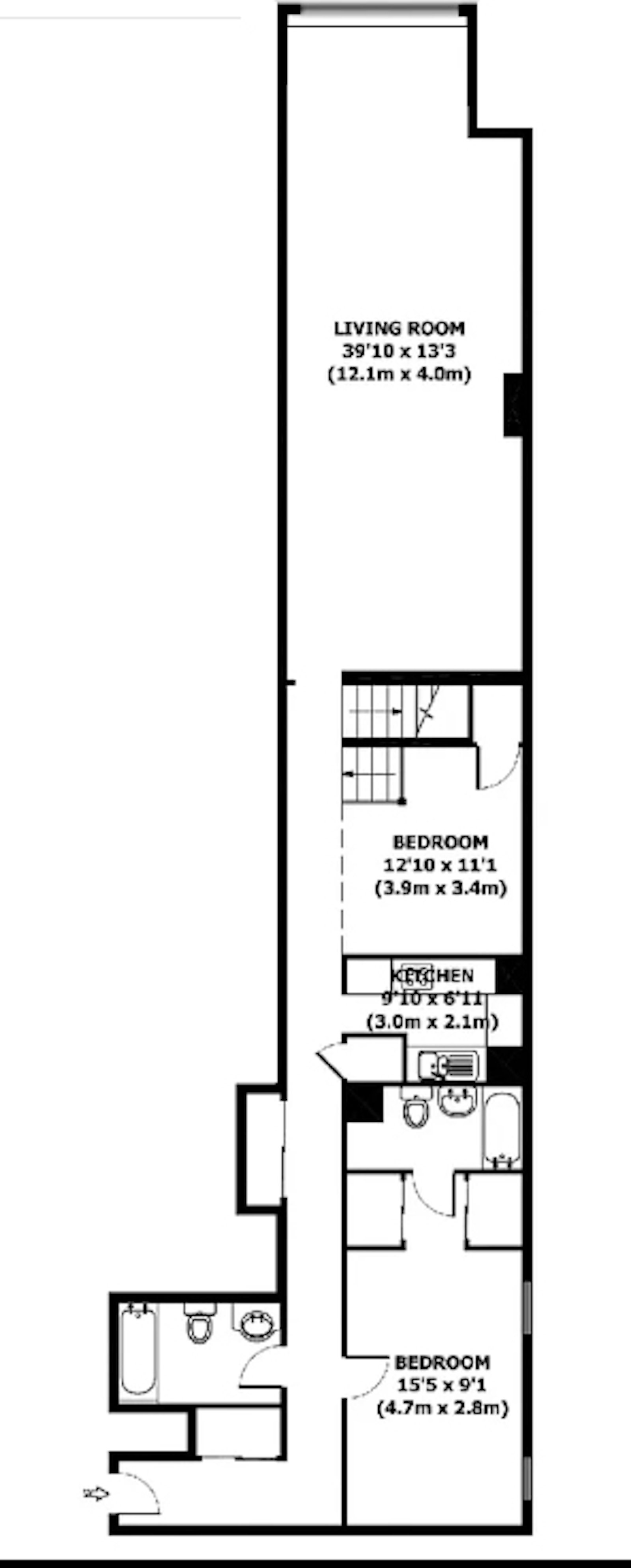 Floorplan for 310 East 46th Street, 9H