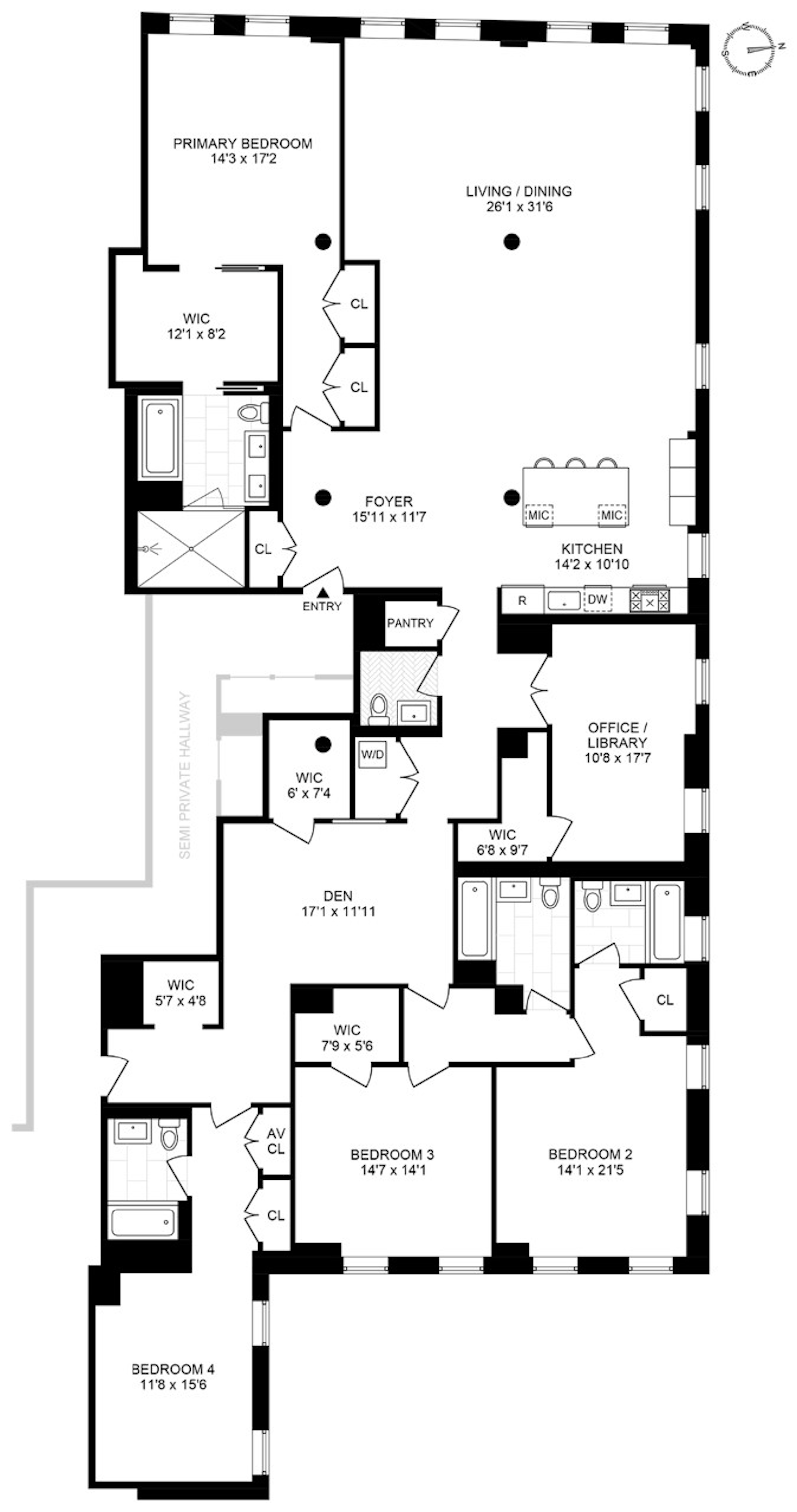 Floorplan for 250 West Street, 10A