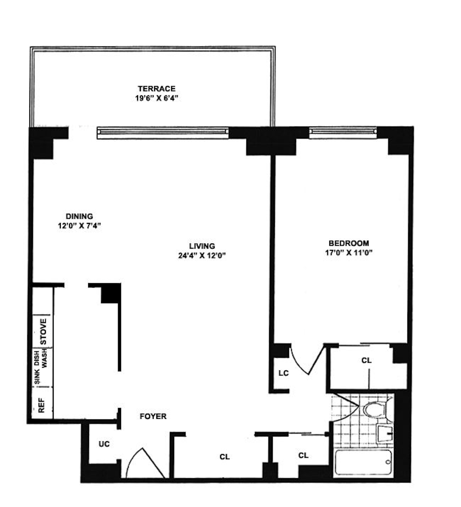 Floorplan for 372 Central Park West, 3B