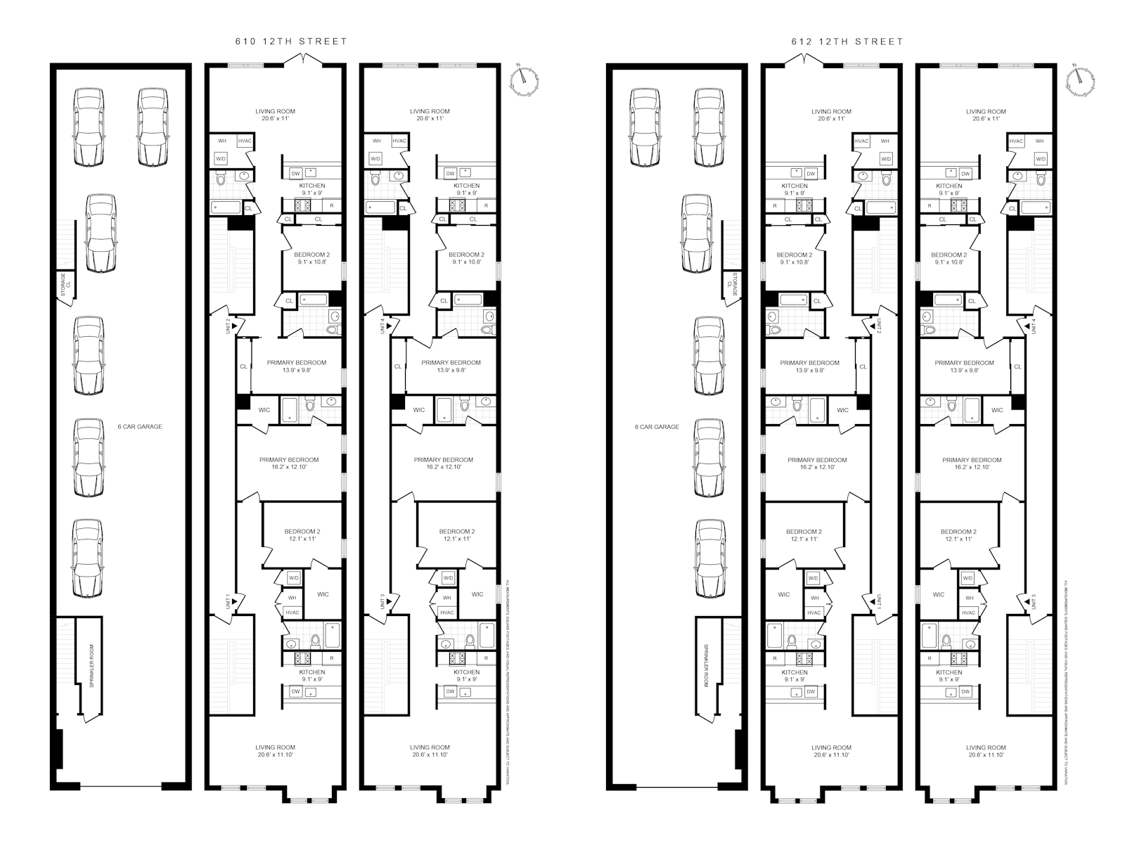 Floorplan for 610 -612 12th Street