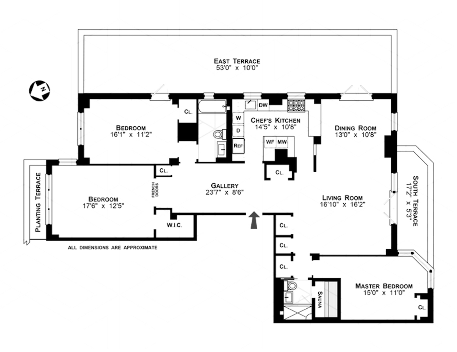 Floorplan for 333 East 55th Street, 12BC