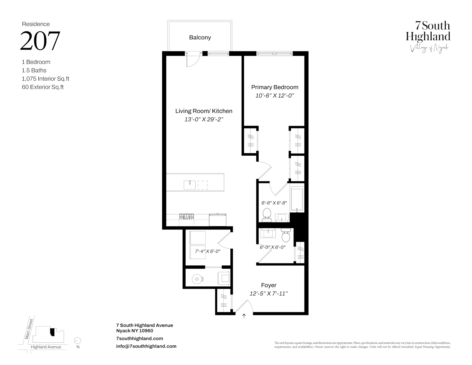 Floorplan for 7 South Highland Avenue, 207