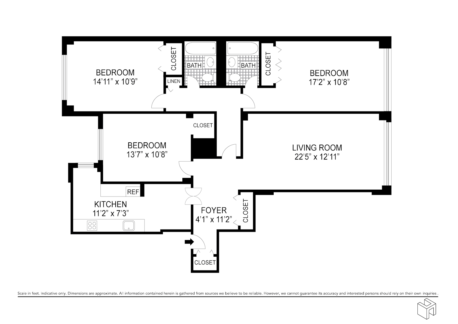 Floorplan for 445 East 80th Street, 11G