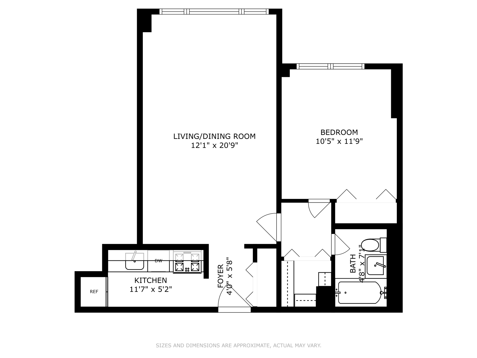 Floorplan for 165 West 66th Street, 19B