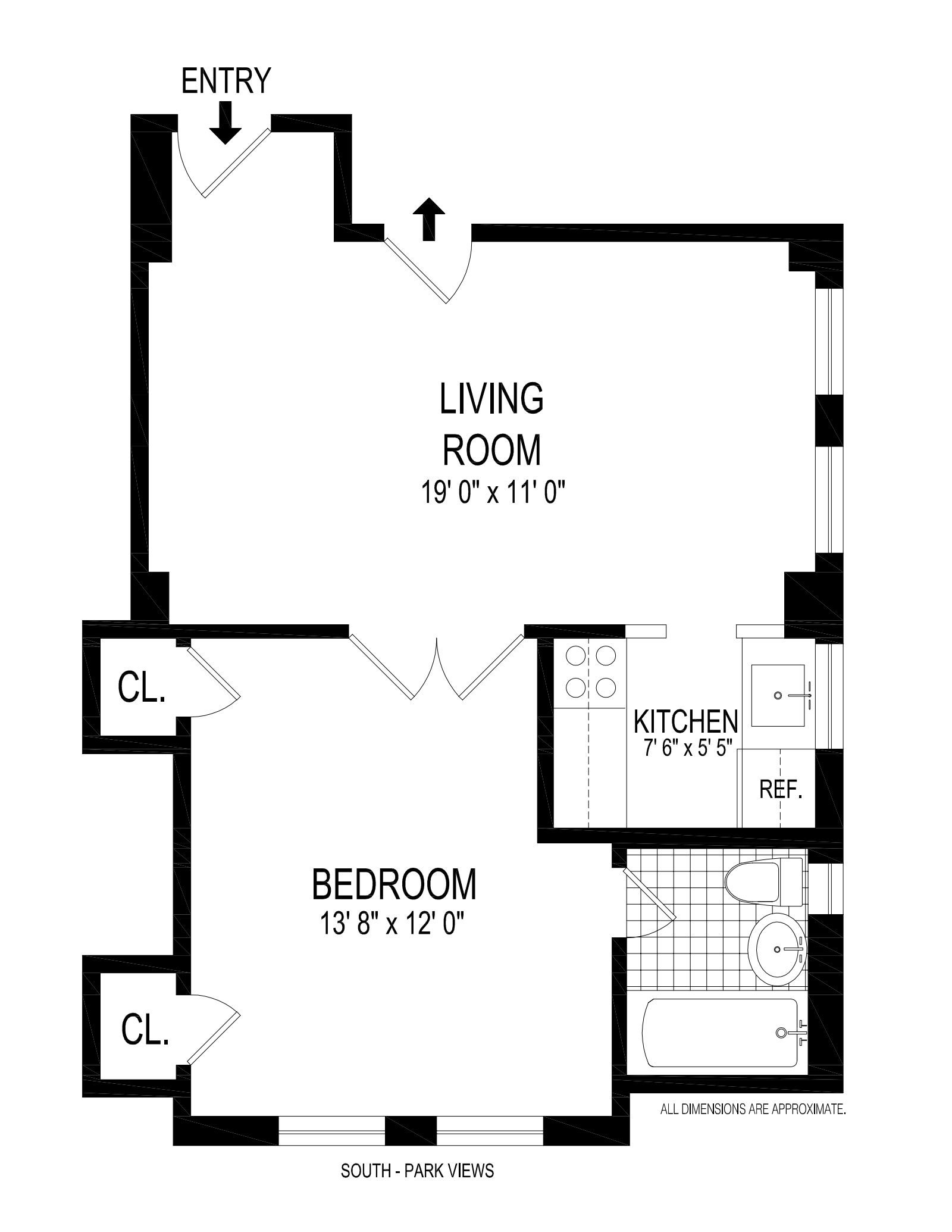 Floorplan for 333 East 43rd Street, 312