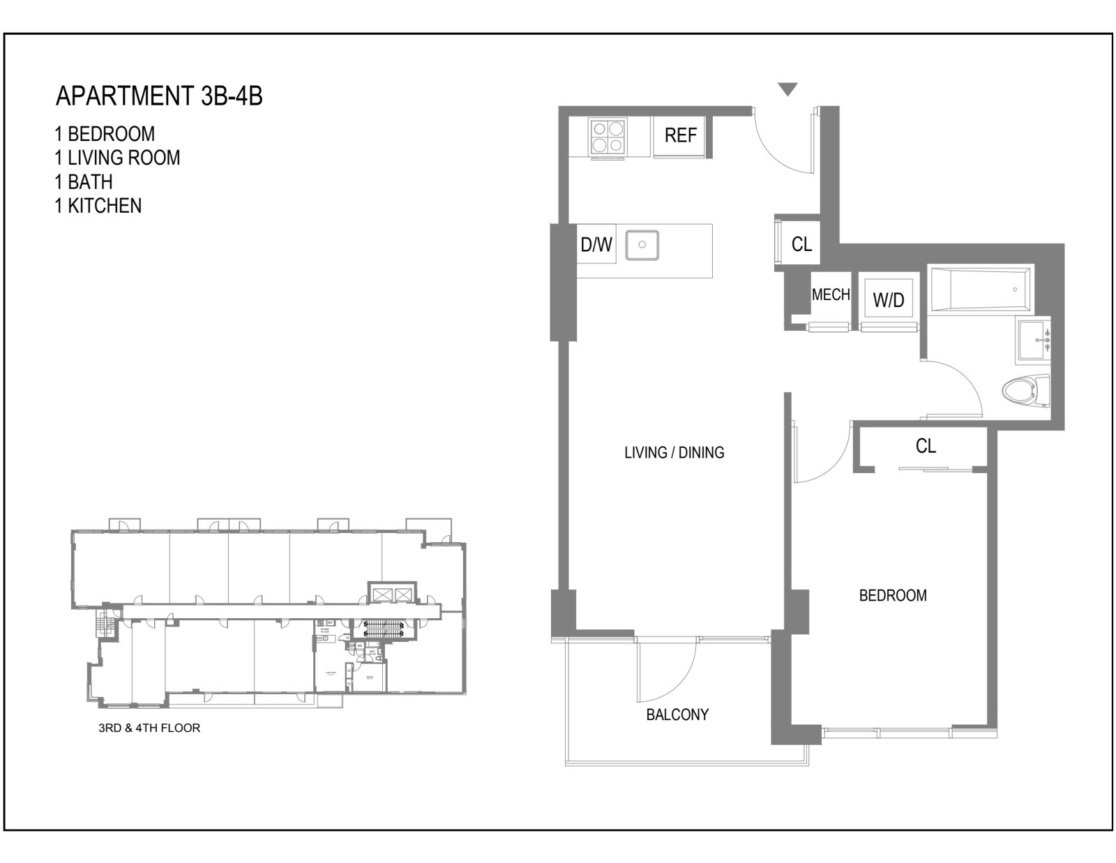 Floorplan for 595 Baltic Street, 4/B