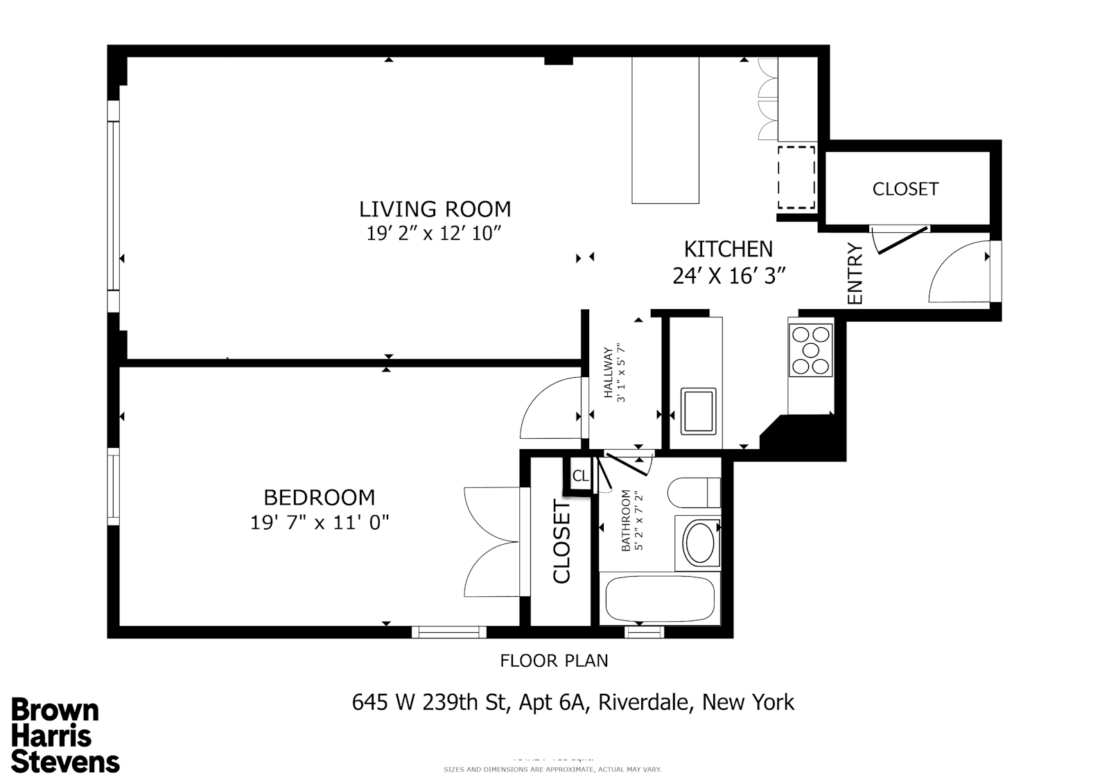 Floorplan for 645 West 239th Street, 6A