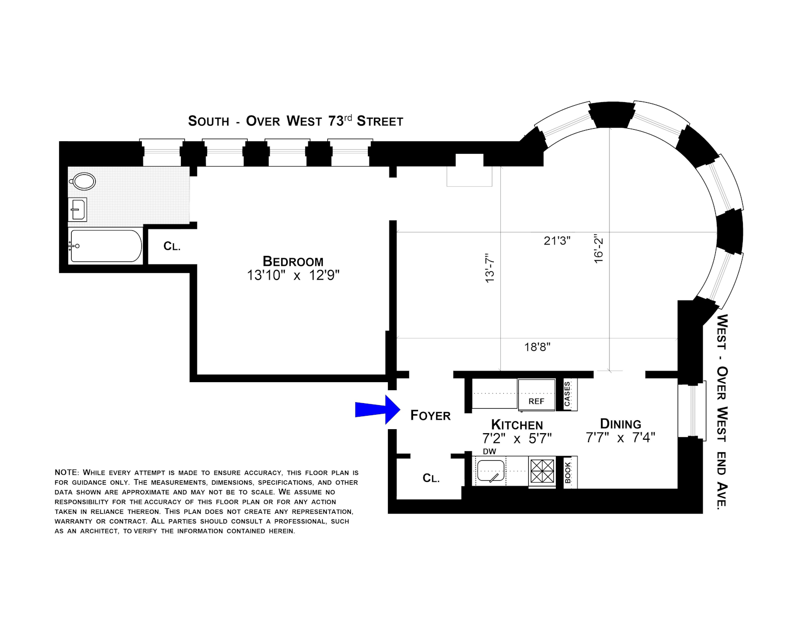 Floorplan for 280 West End Avenue, 2A