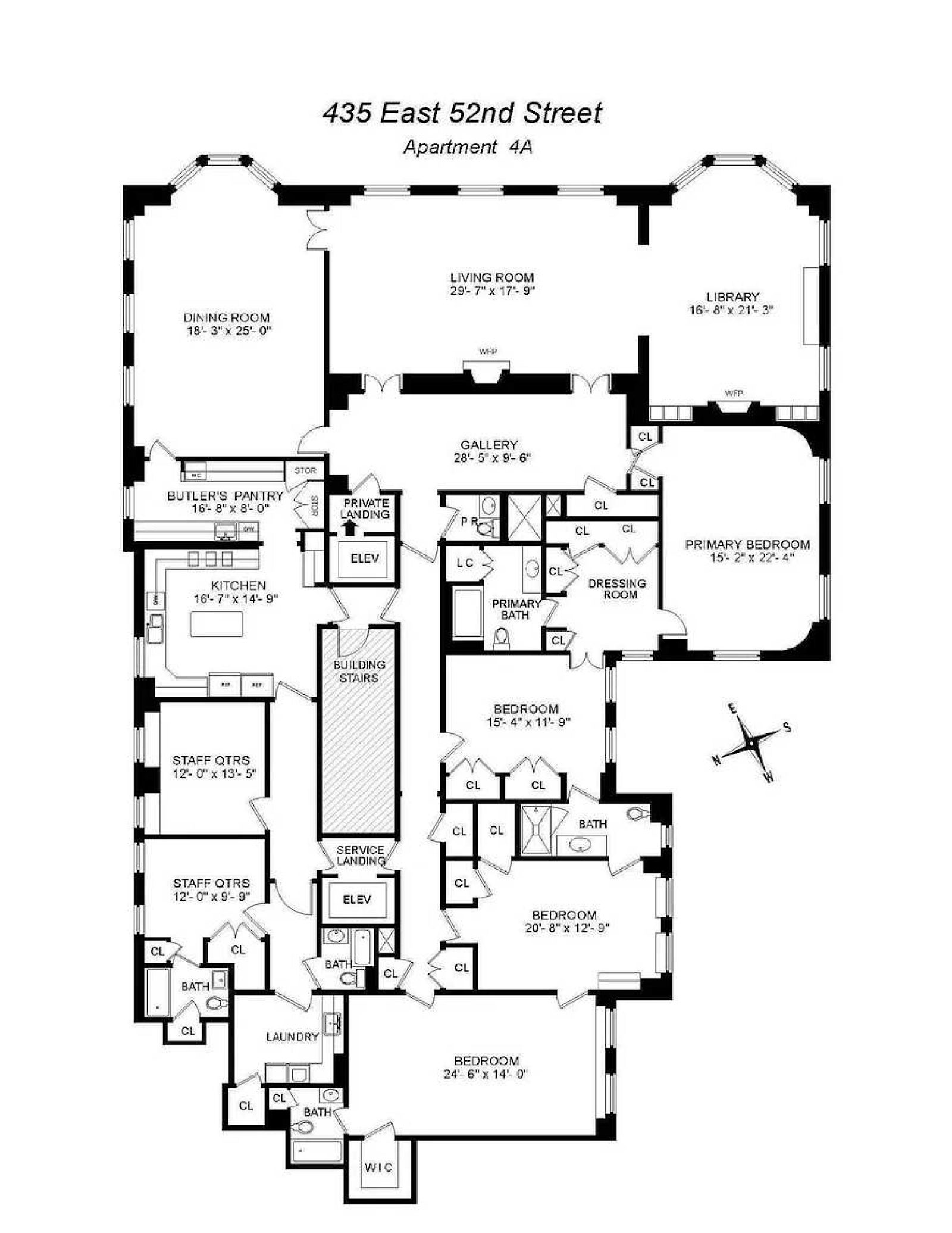 Floorplan for 435 East 52nd Street, 4A