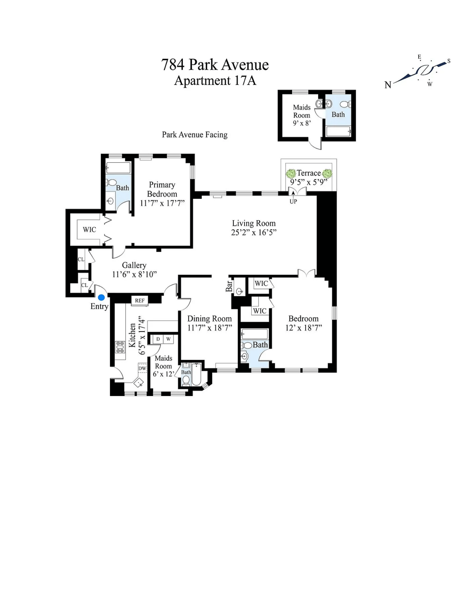 Floorplan for 784 Park Avenue