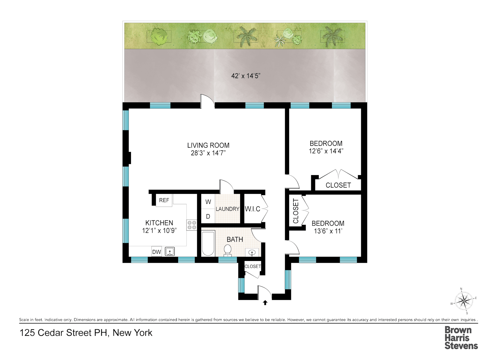 Floorplan for 125 Cedar Street, PH