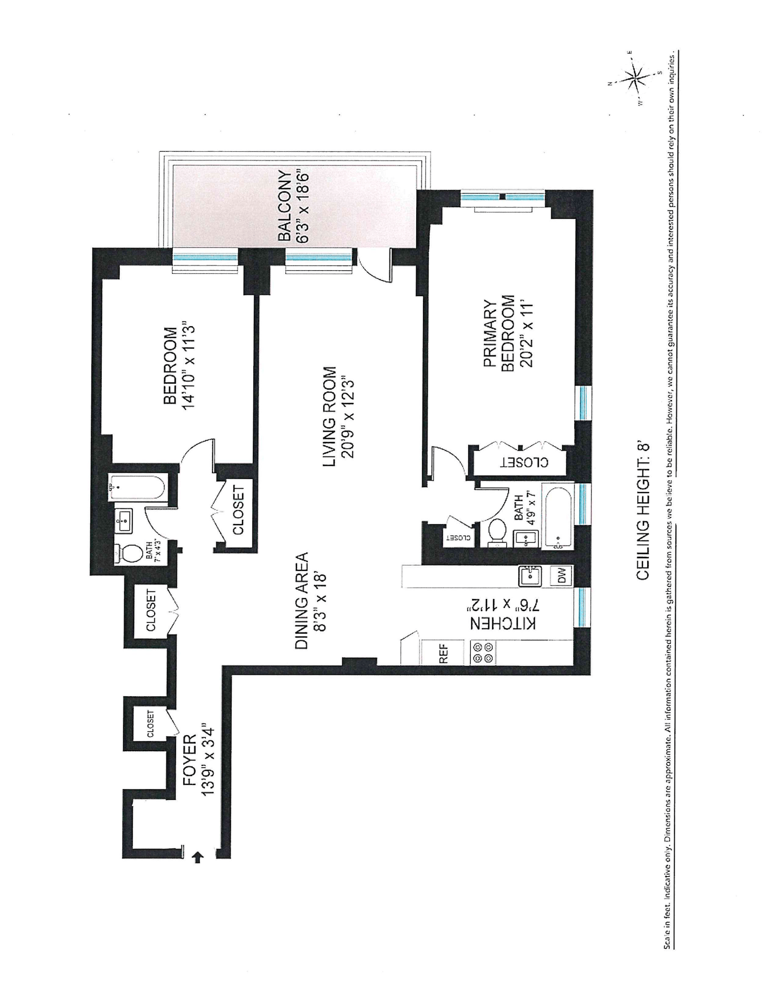 Floorplan for 5700 Arlington Avenue, 20C