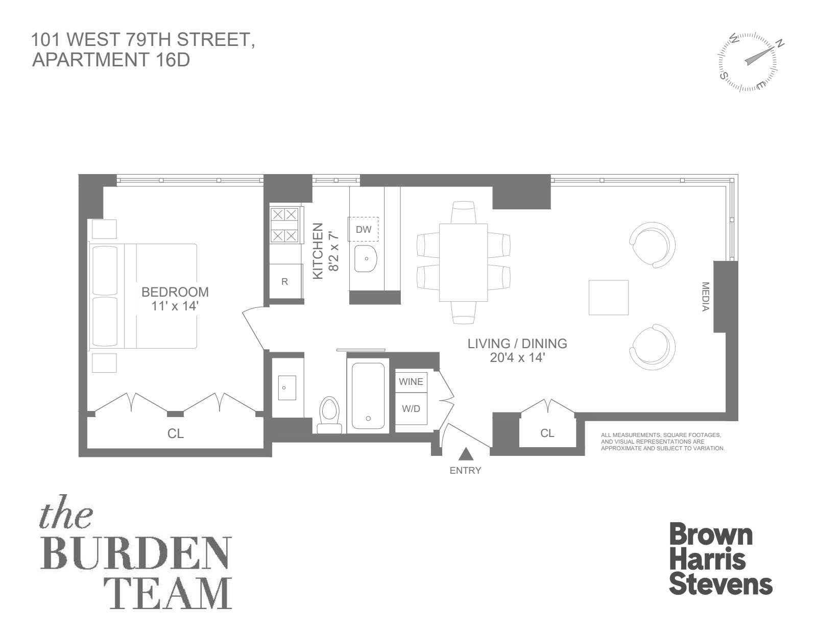 Floorplan for 101 West 79th Street, 16D