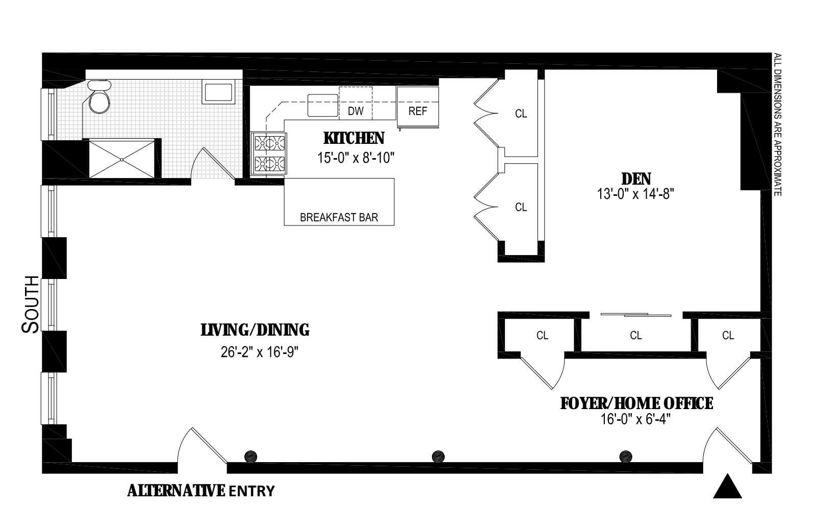 Floorplan for 104 West 17th Street, 3W