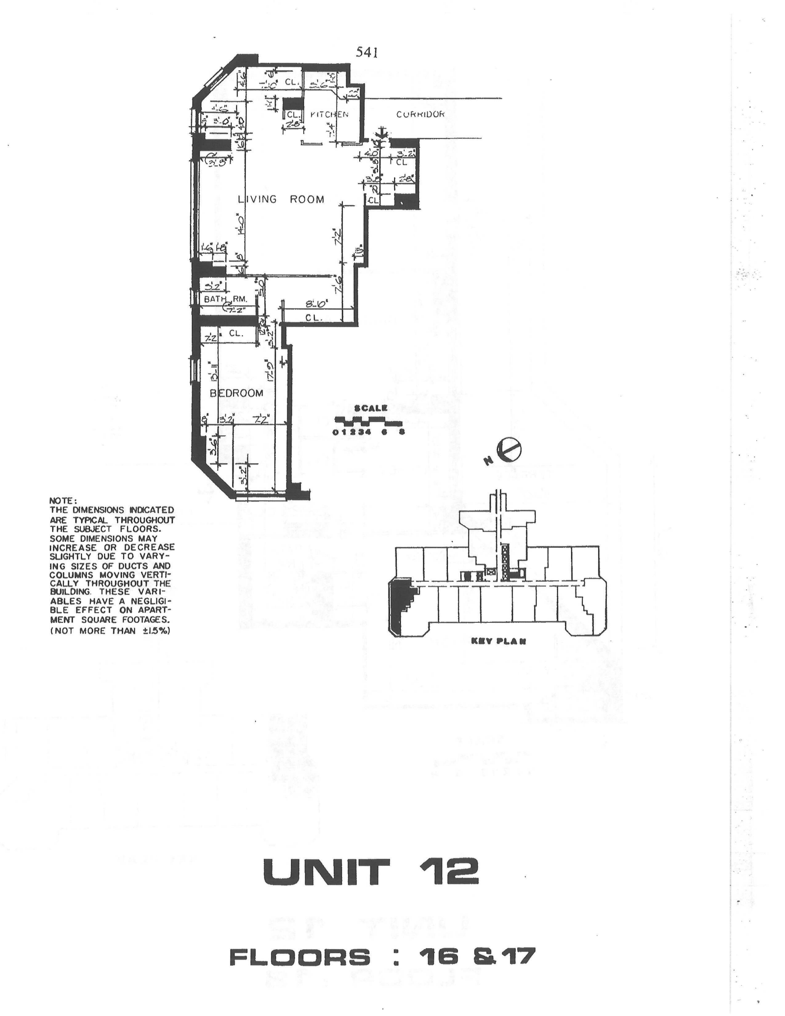 Floorplan for 155 West 68th Street, 1612