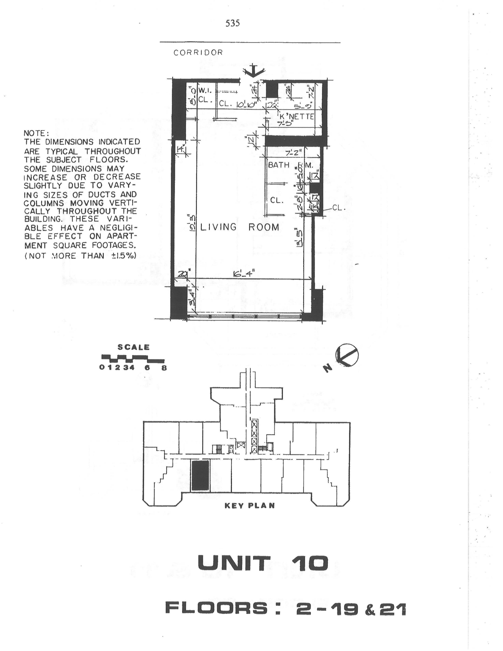 Floorplan for 155 West 68th Street, 1710