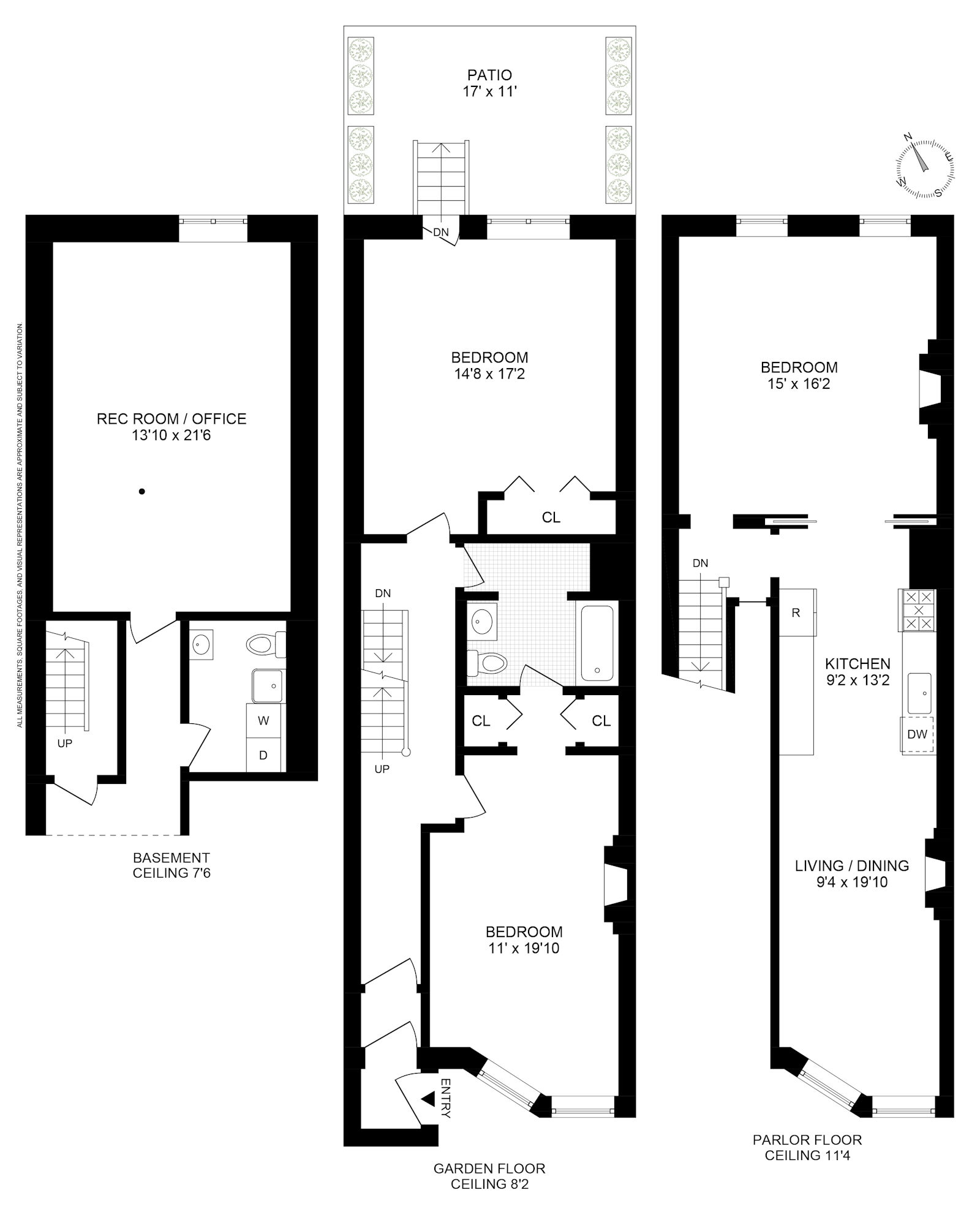 Floorplan for 365 West, 123rd Street, 1