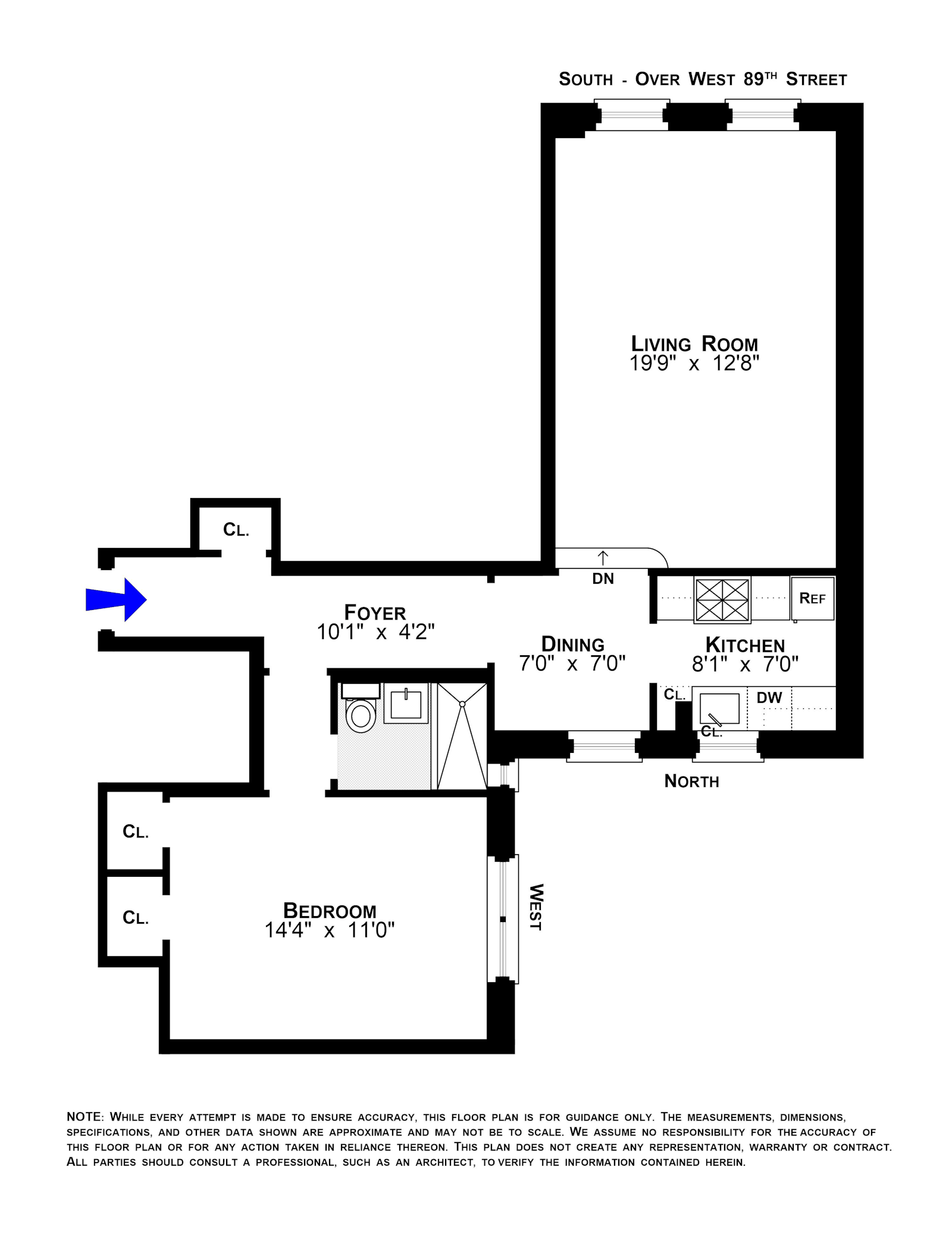 Floorplan for 129 West 89th Street, 66