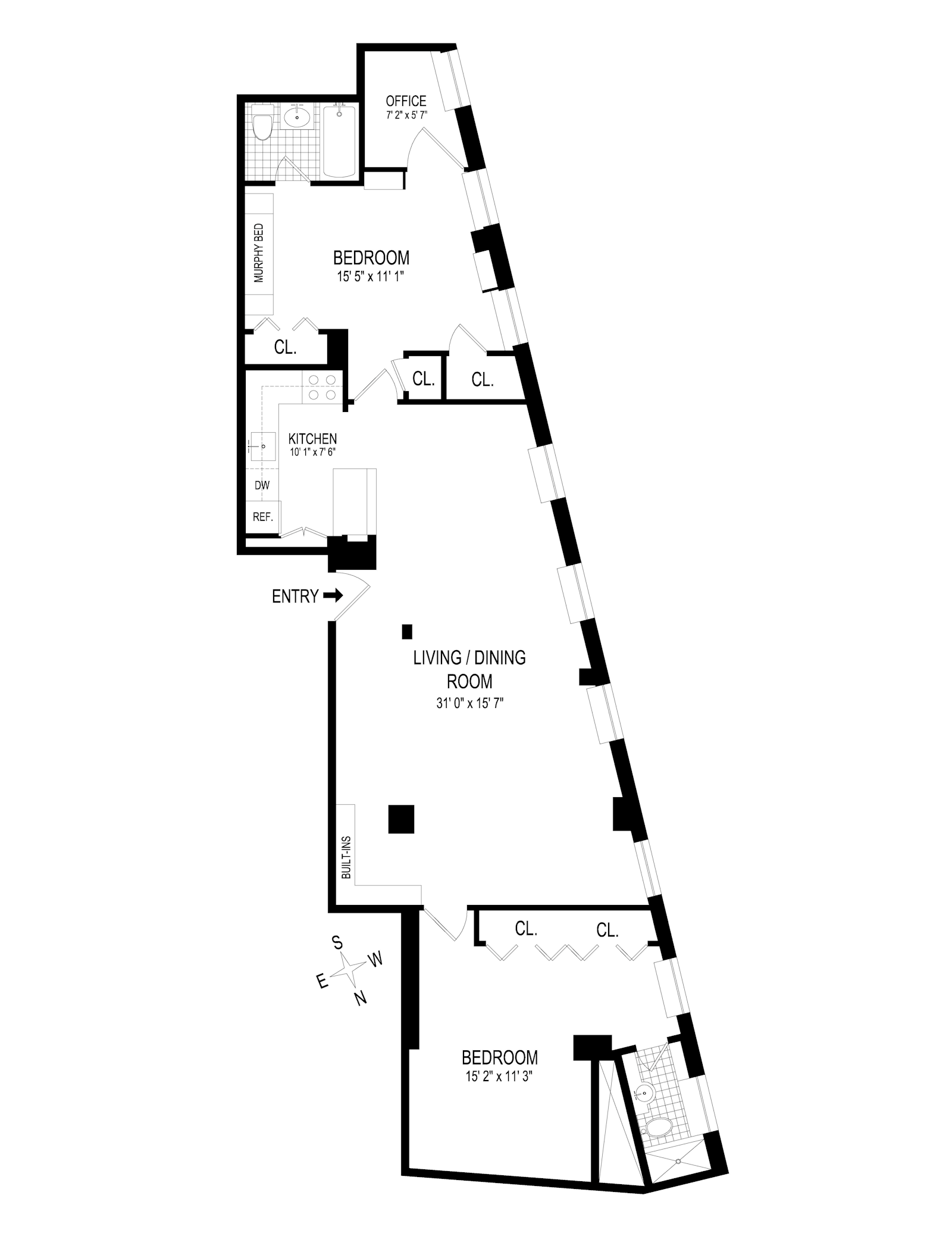 Floorplan for 2166 Broadway, 20A