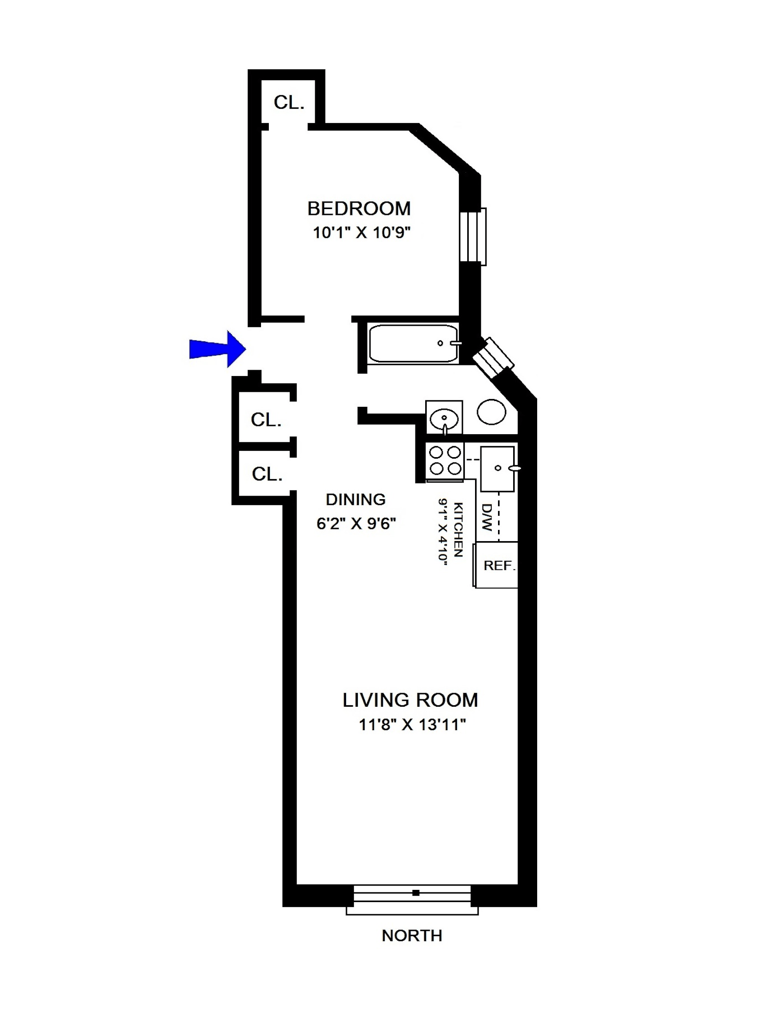 Floorplan for 534 East 88th Street, 2C