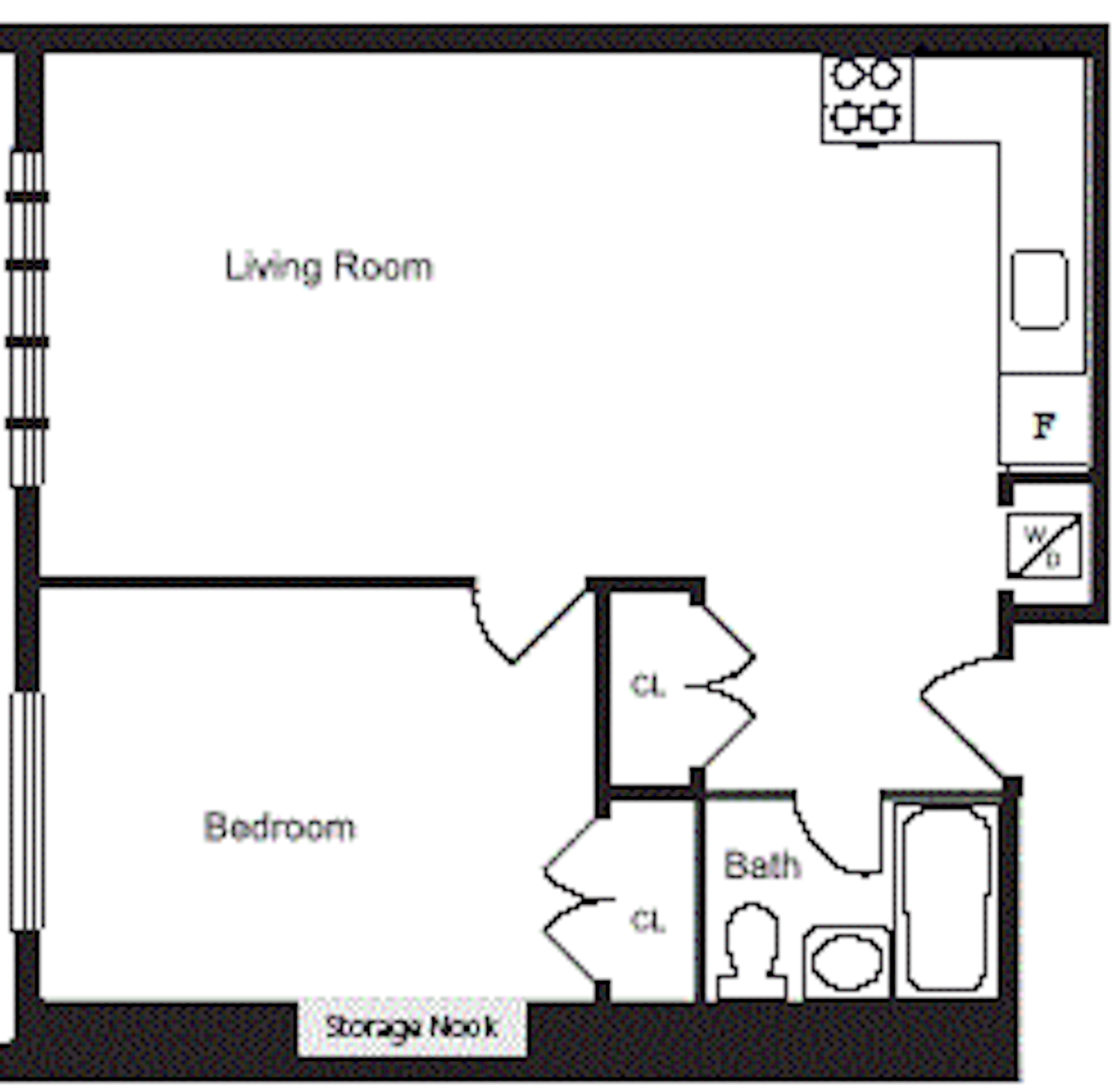 Floorplan for 35 Essex Street, 3B