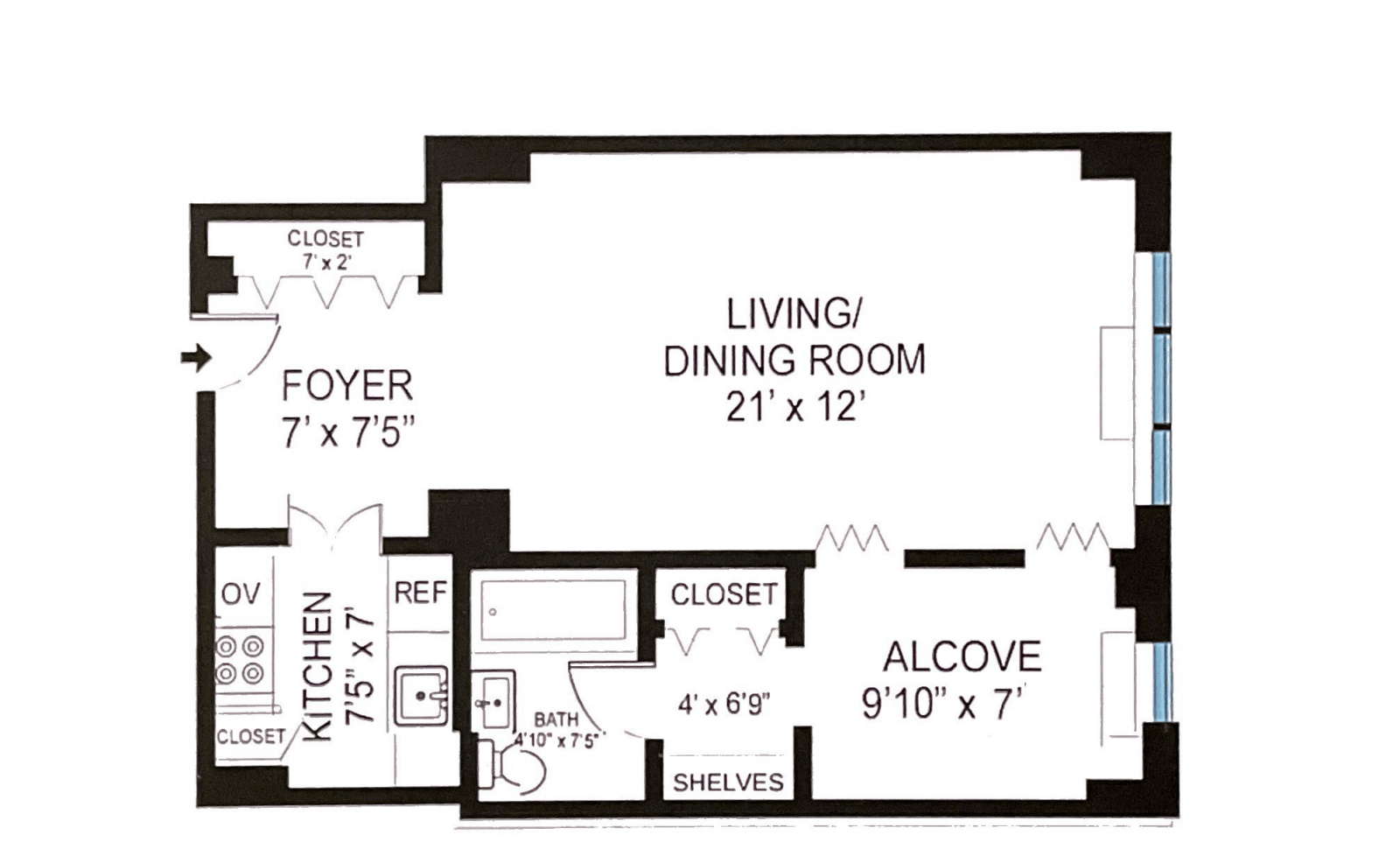 Floorplan for 123 East 75th Street, 3D