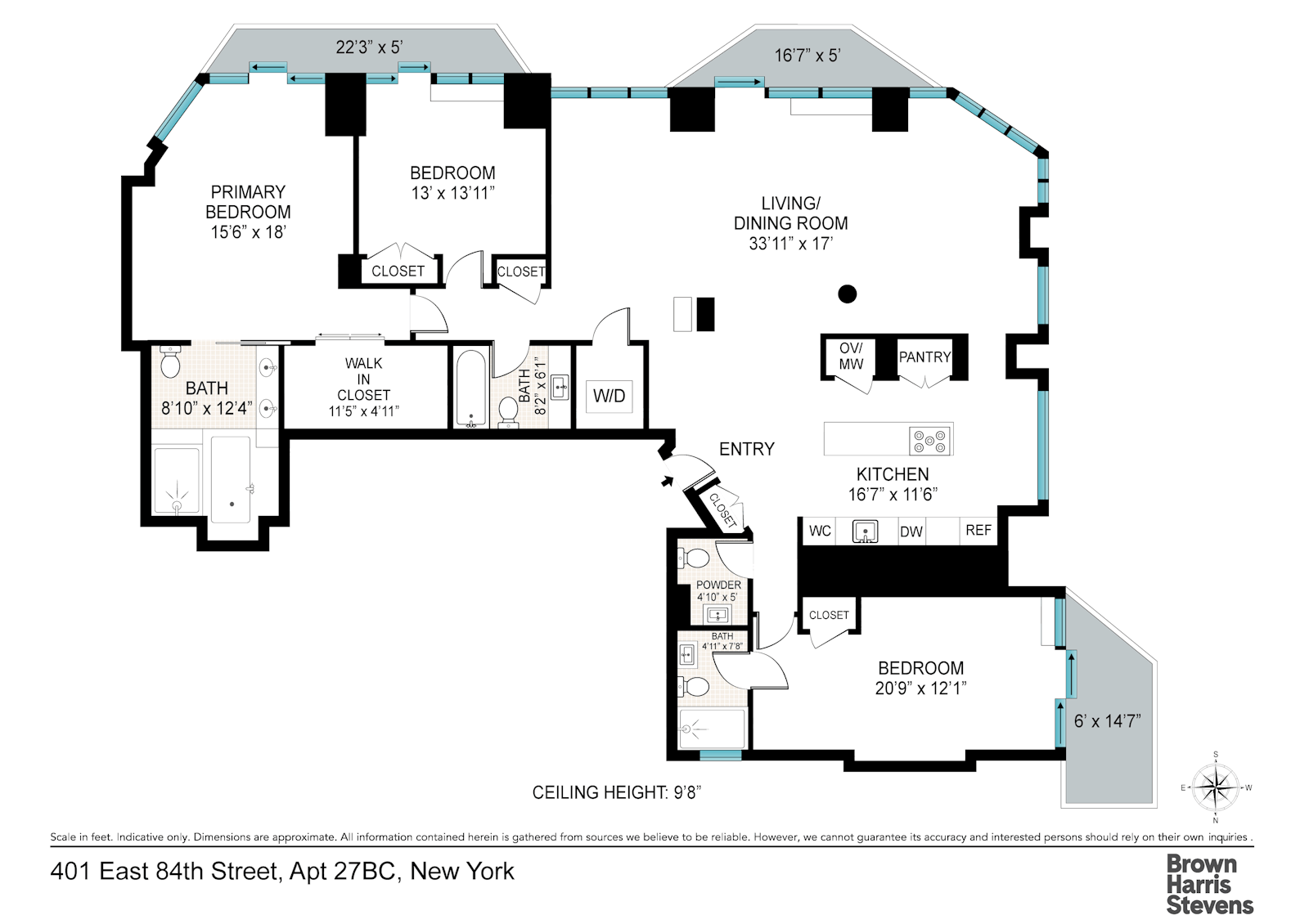 Floorplan for 401 East 84th Street, 27BC