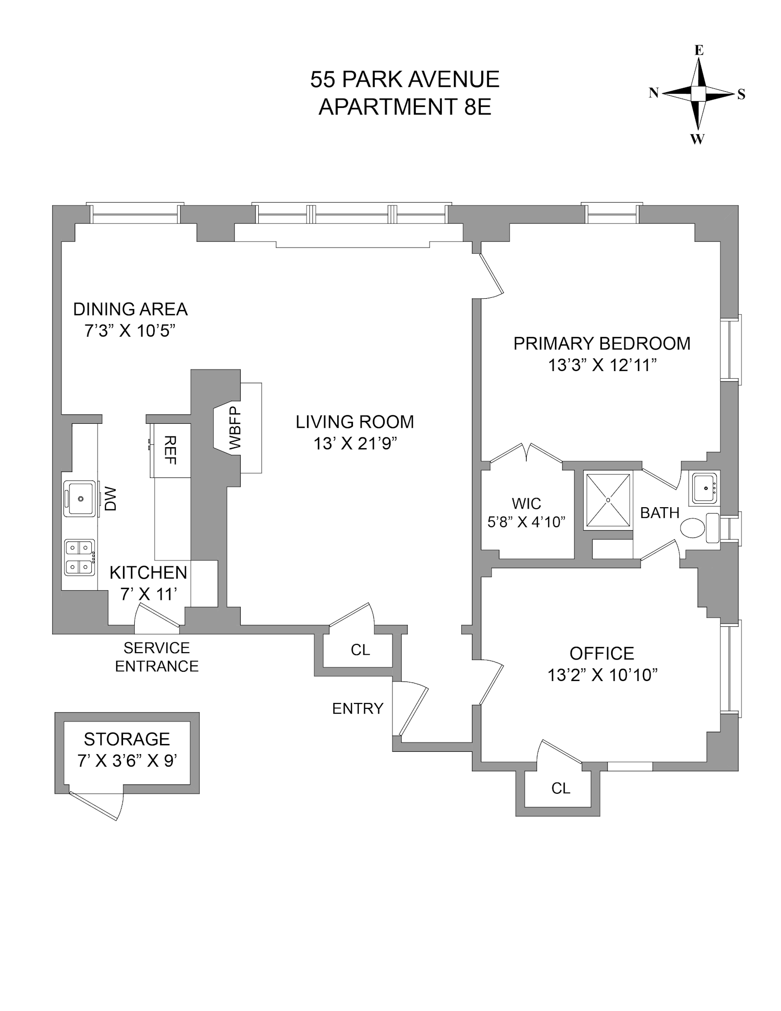 Floorplan for 55 Park Avenue, 8EAST