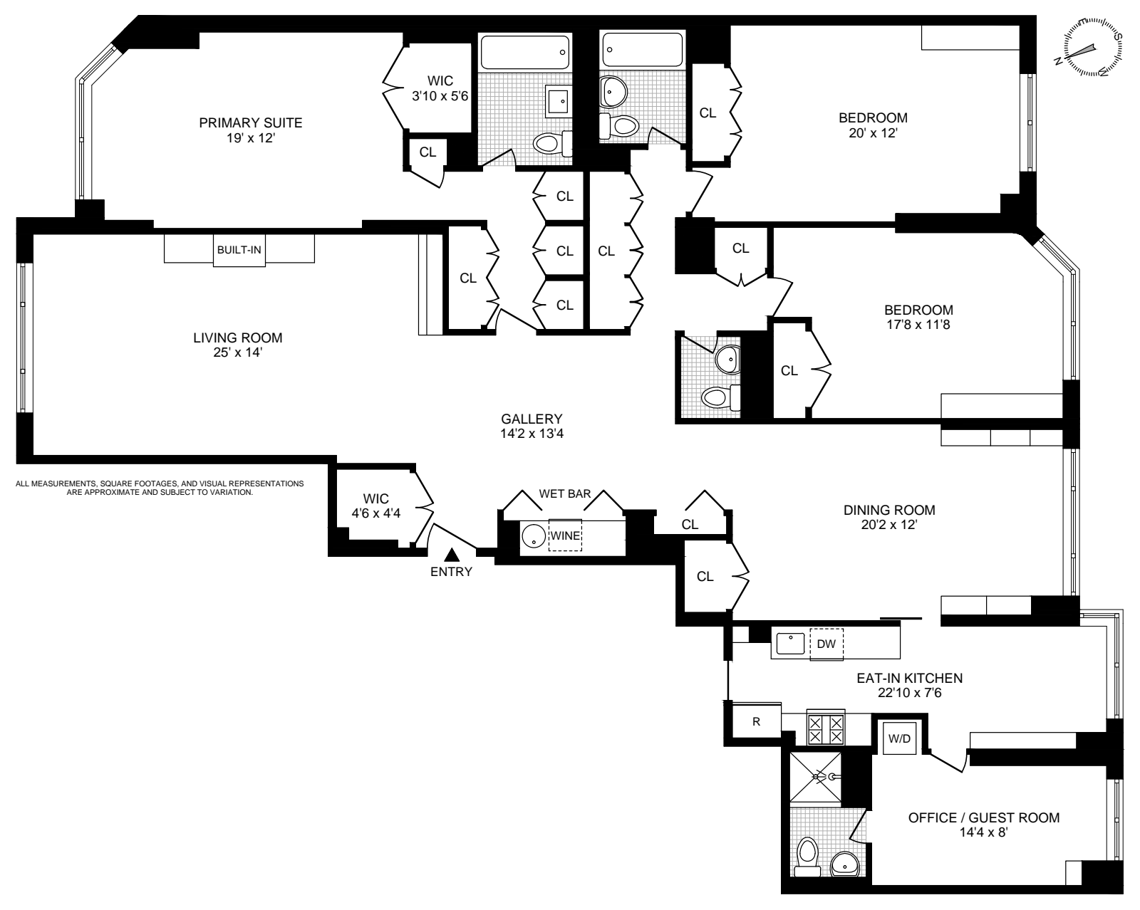 Floorplan for 114 East 72nd Street, 3C