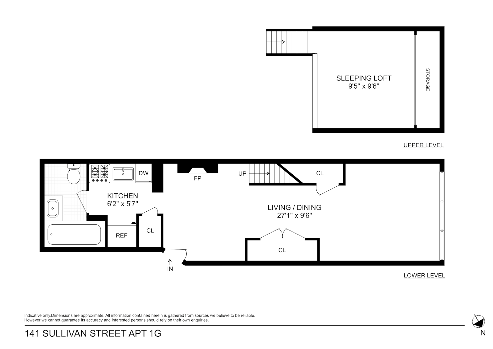 Floorplan for 141 Sullivan Street, G1