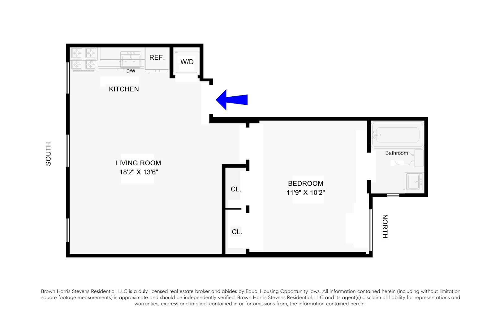 Floorplan for 349 East 58th Street, 4F