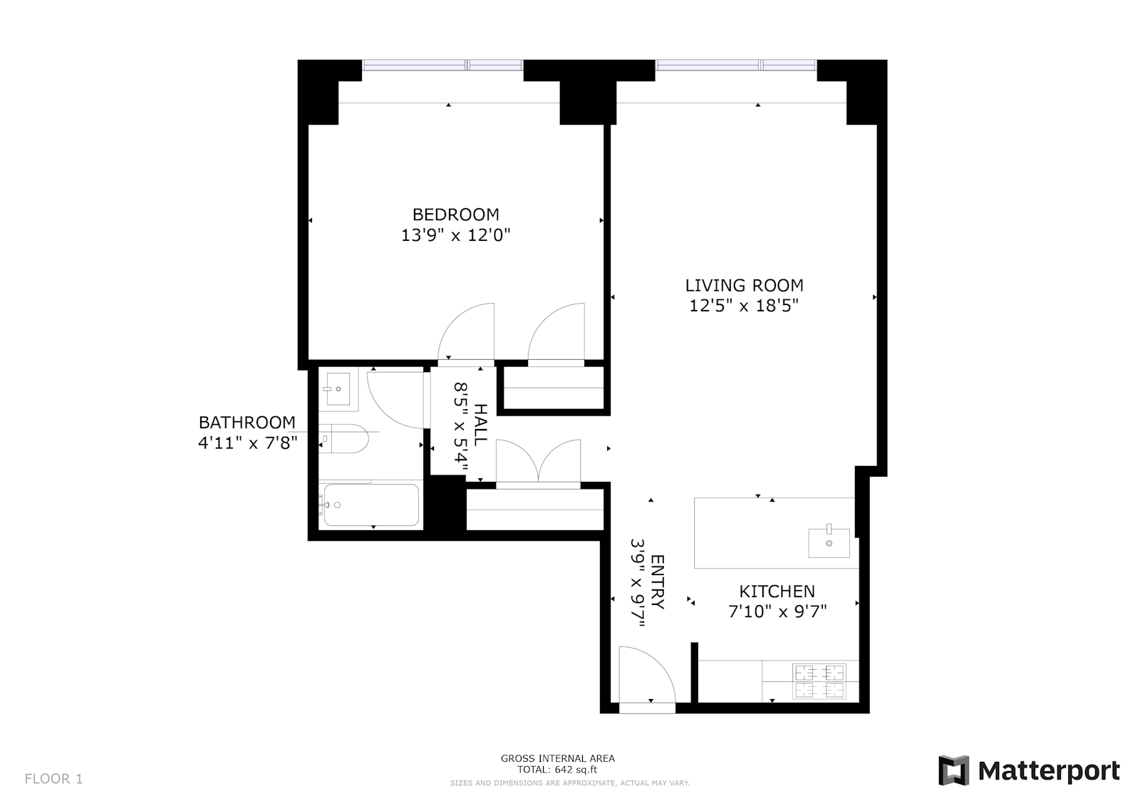 Floorplan for 301 West 53rd Street, 18I