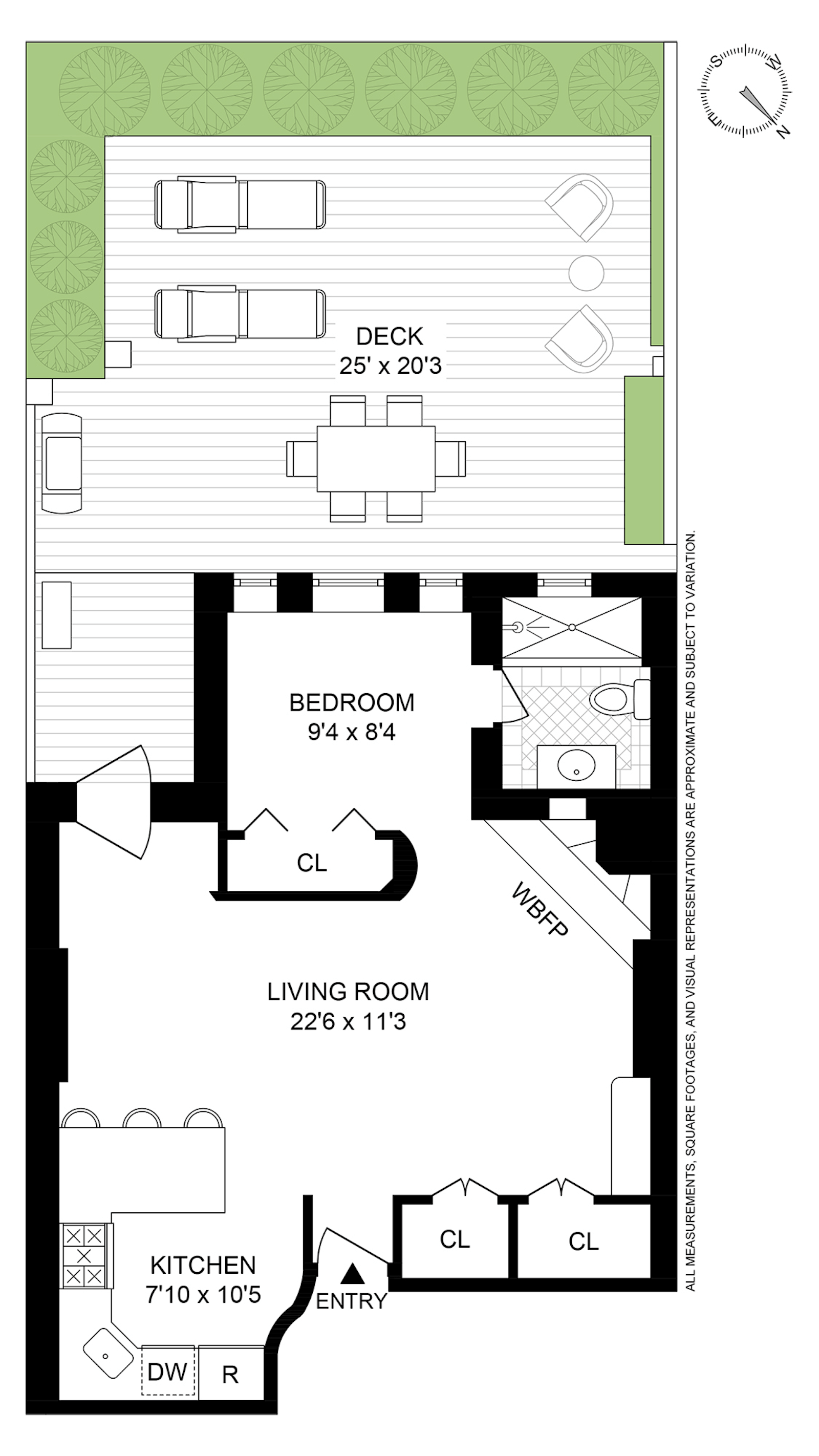 Floorplan for 159 Newark St, 1B