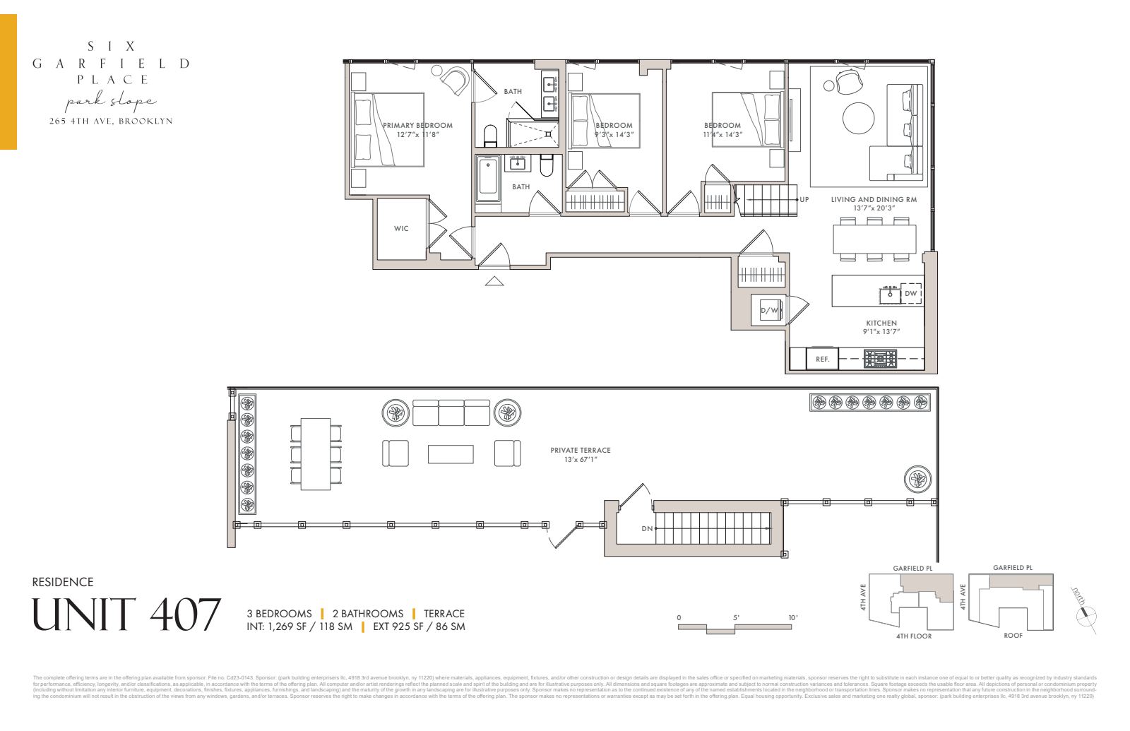 Floorplan for 6 Garfield Place, 407