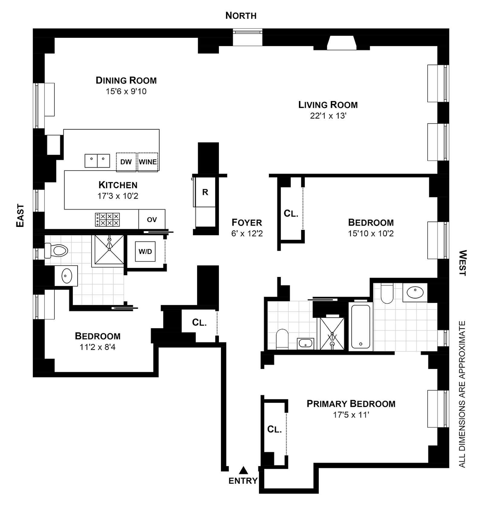 Floorplan for 1150 Fifth Avenue, 3E