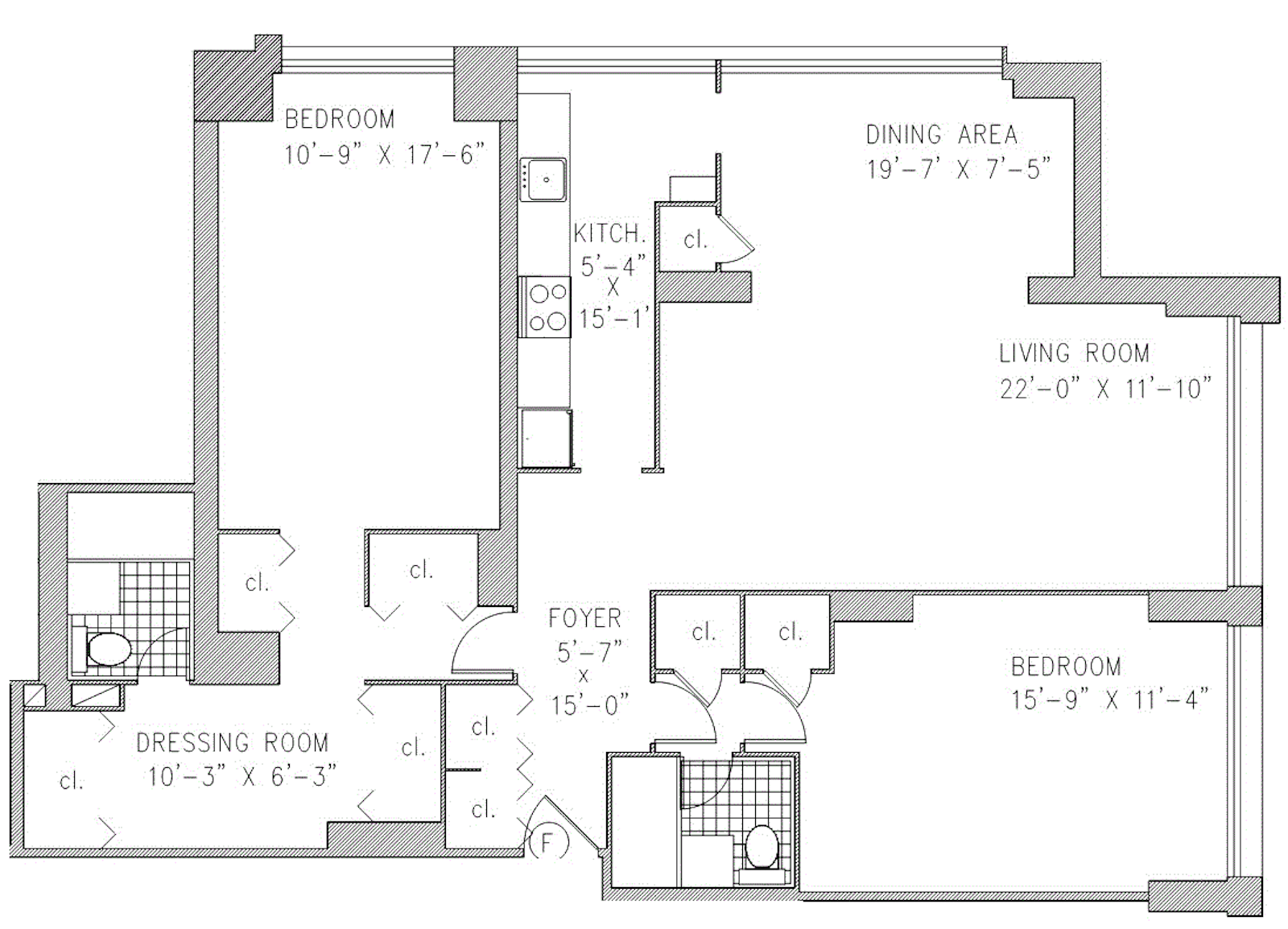 Floorplan for 444 East 82nd Street, 2F