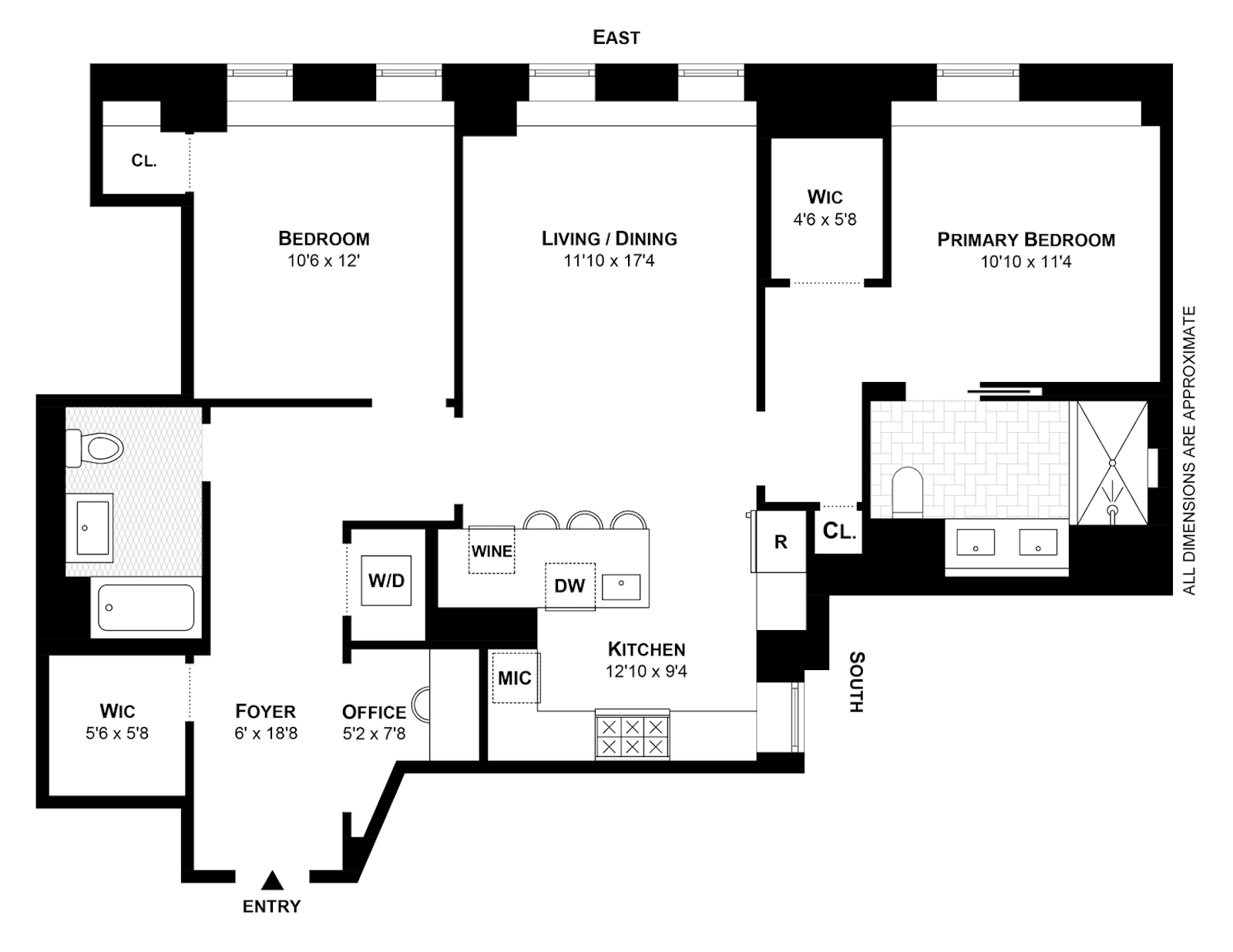 Floorplan for 393 West End Avenue, 2D