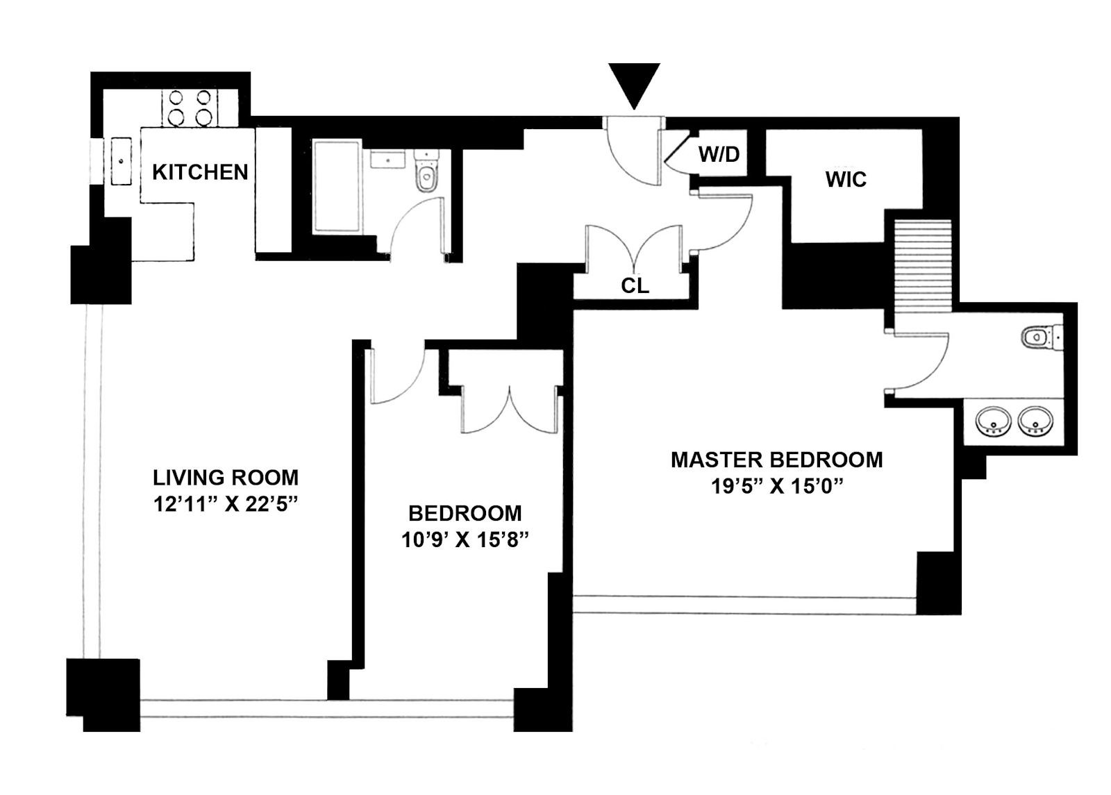 Floorplan for 322 West 57th Street, 40B