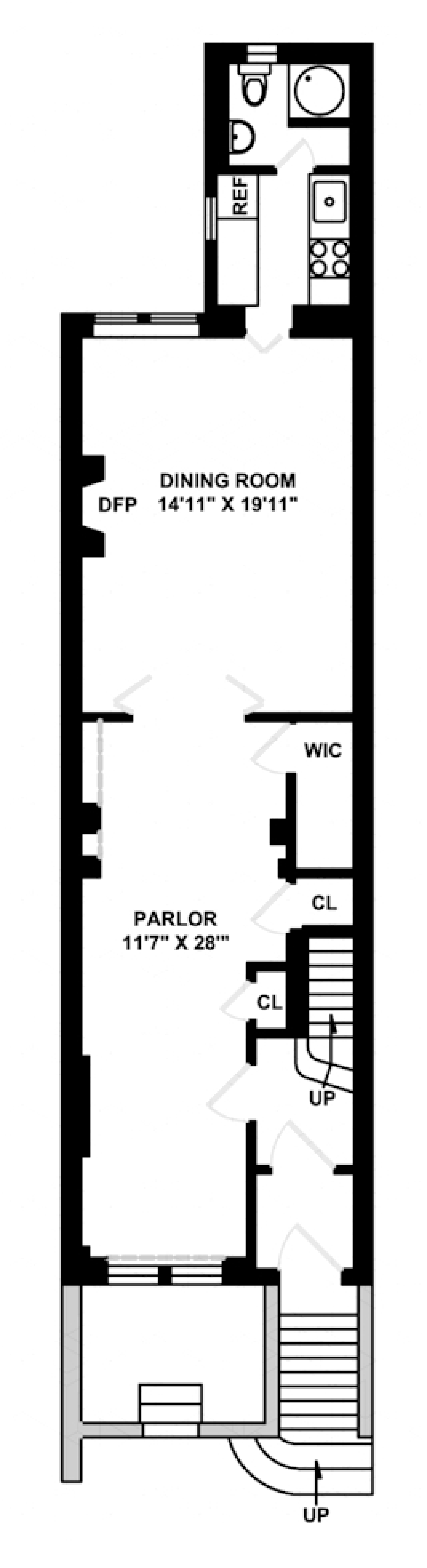 Floorplan for 123 West 78th Street, PARLOR