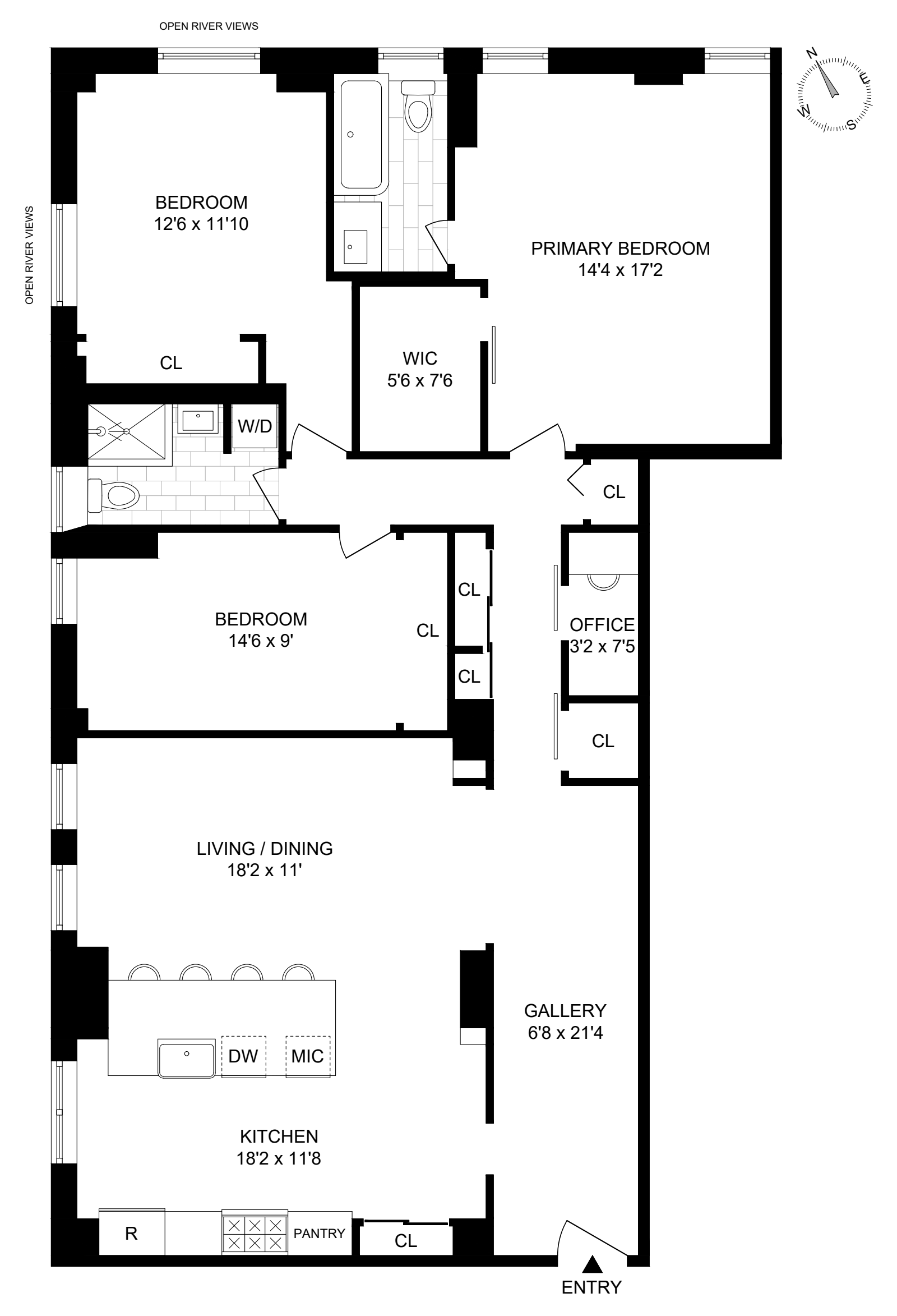 Floorplan for 790 Riverside Drive