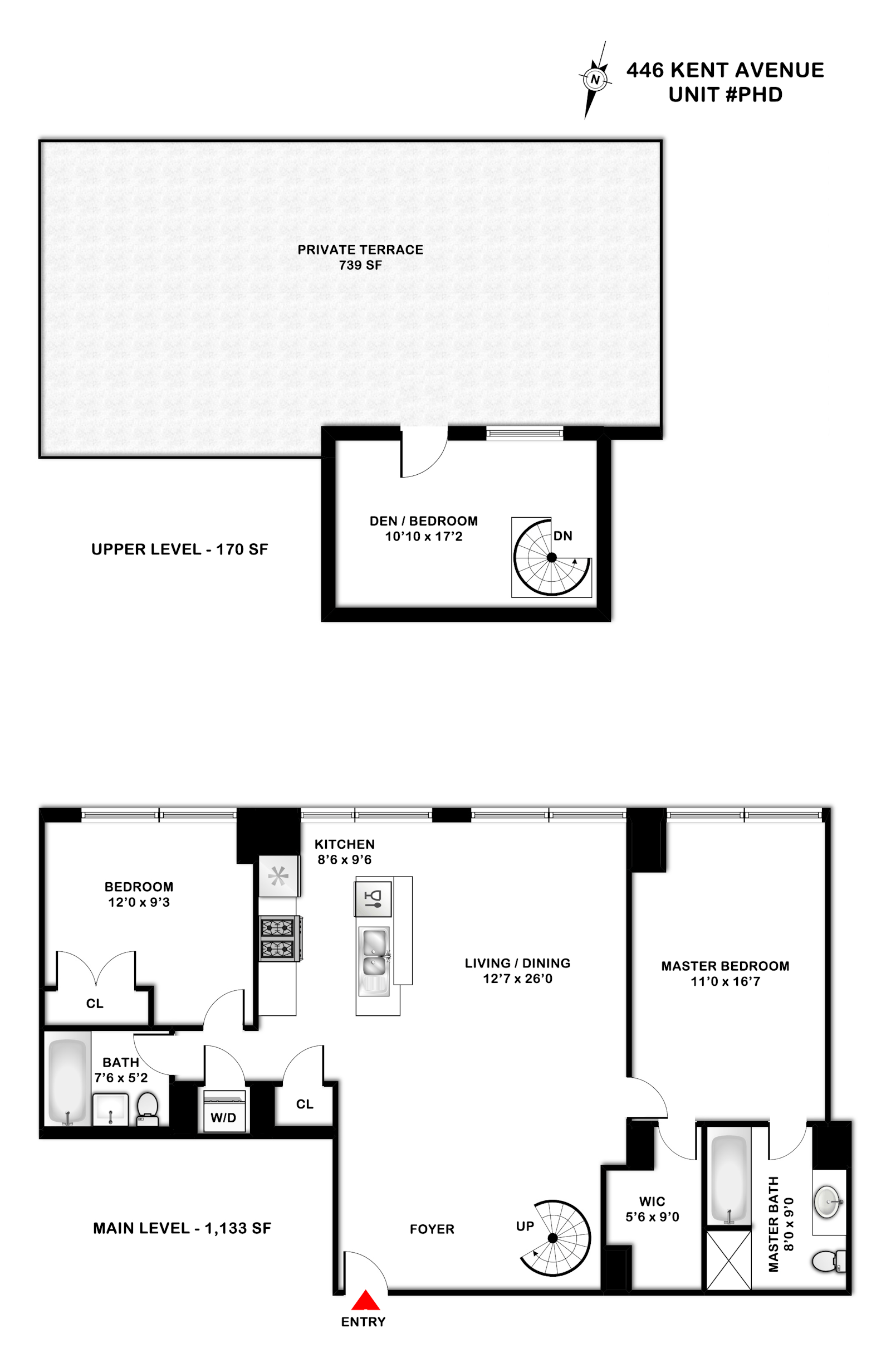 Floorplan for 446 Kent Avenue, PHD