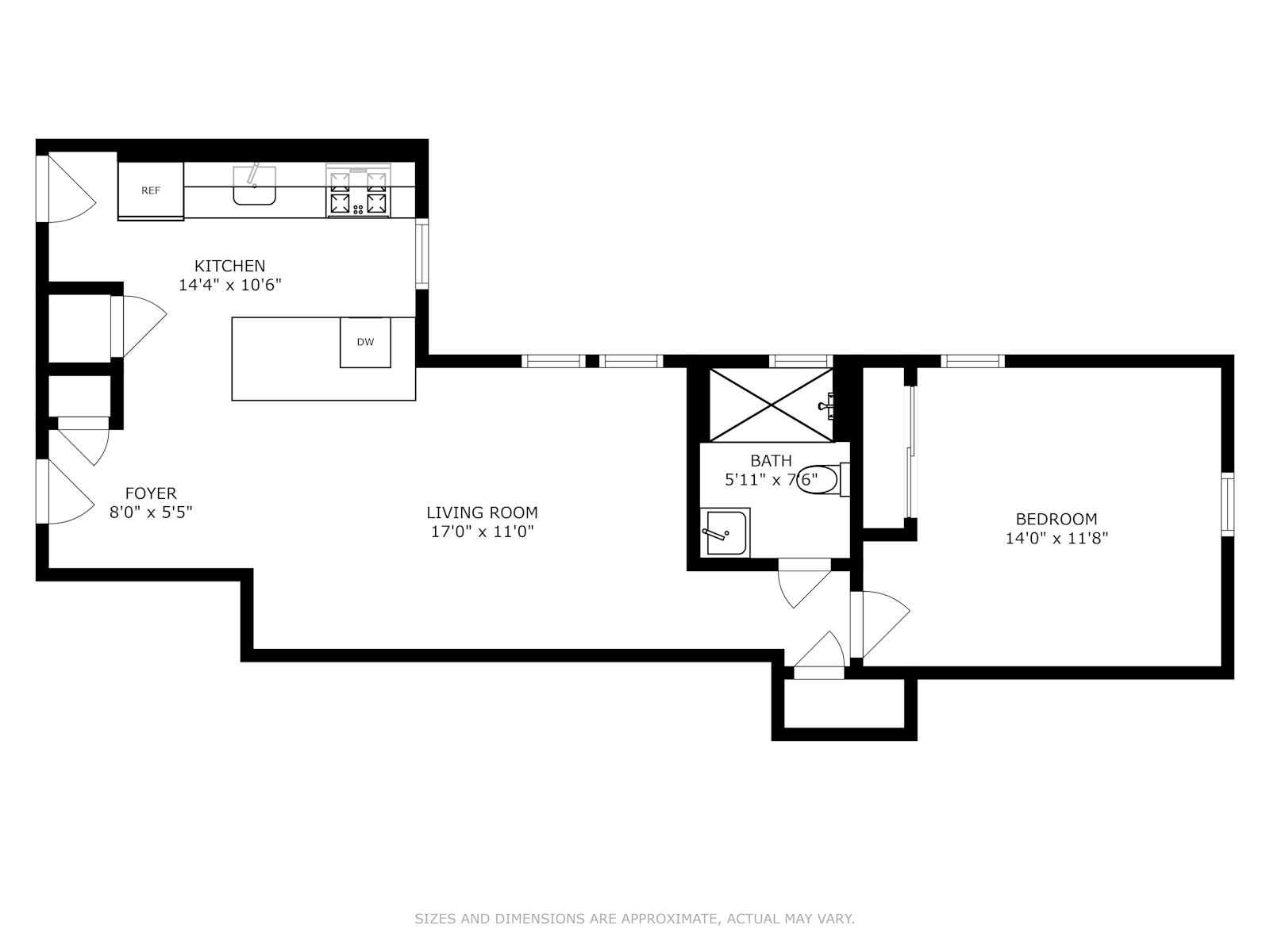 Floorplan for 34-58 90th Street, M2