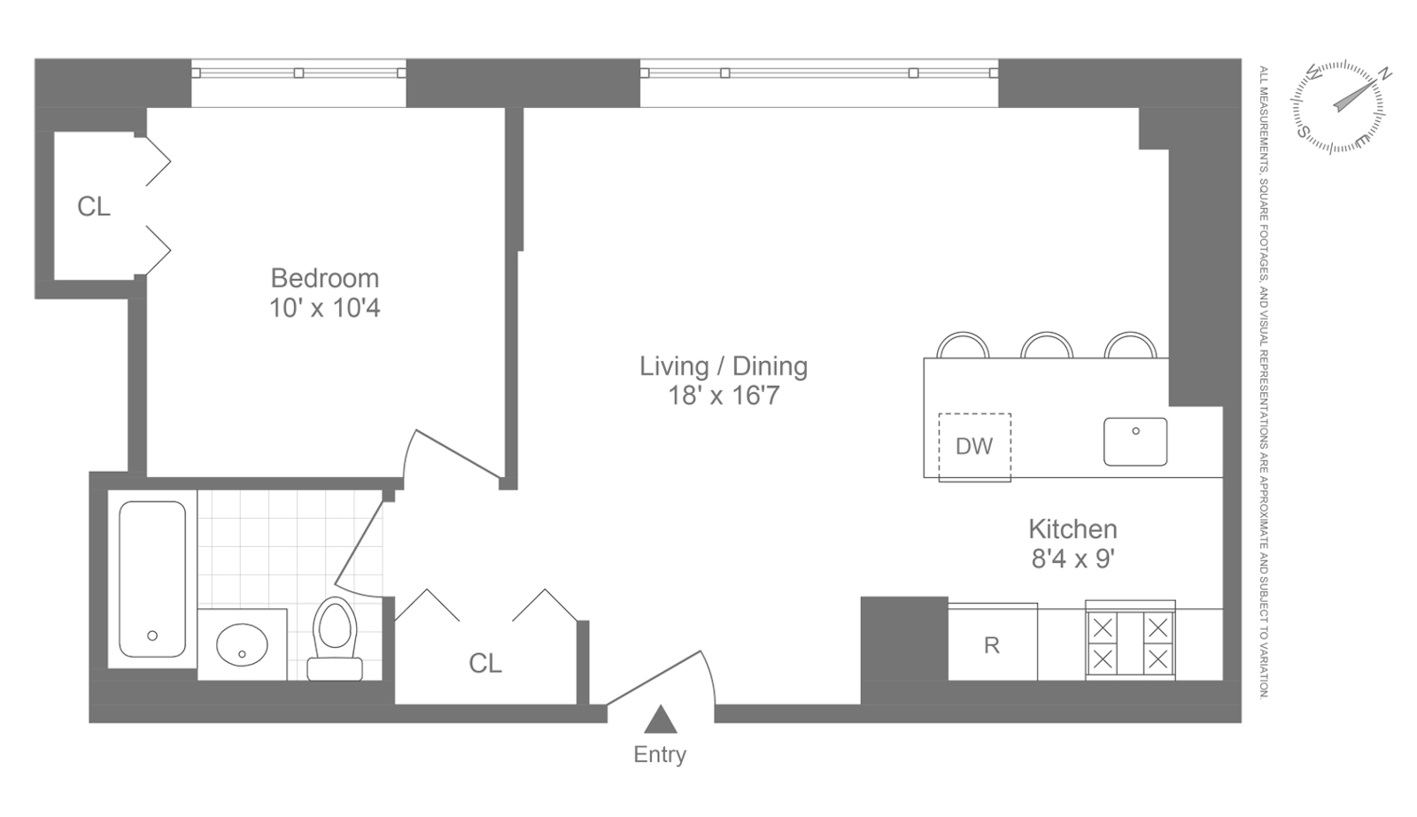 Floorplan for 301 Elizabeth Street, 2B