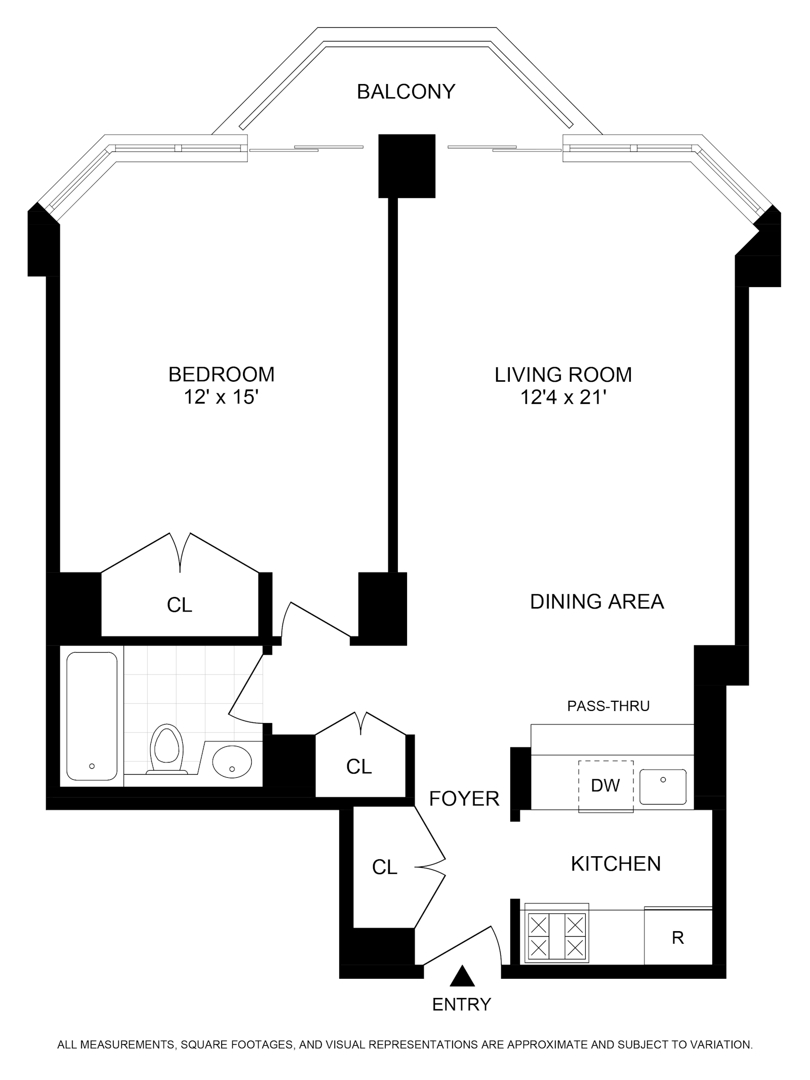 Floorplan for 500 West 43rd Street, 21C