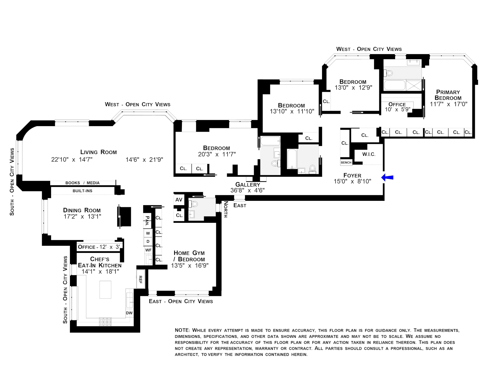 Floorplan for 201 East 79th Street, 20BCH